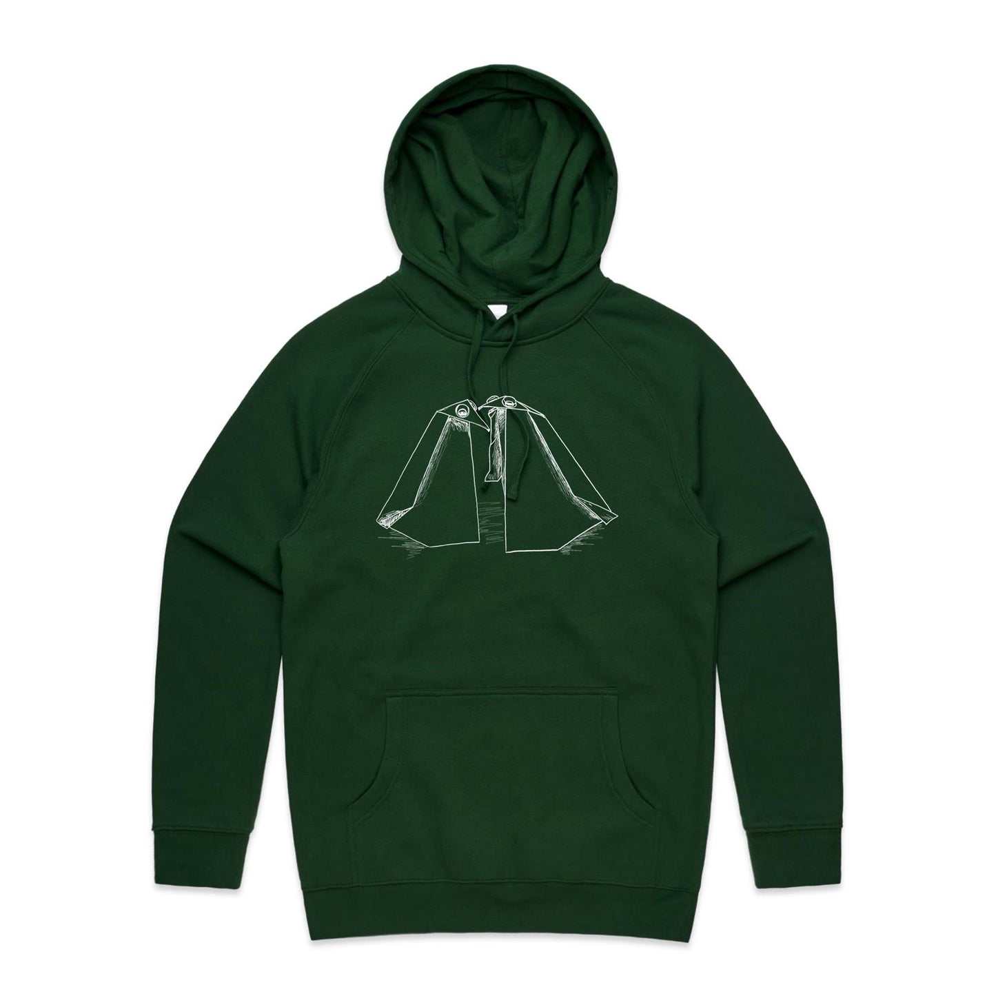 men’s hoodie origami penguin pals
