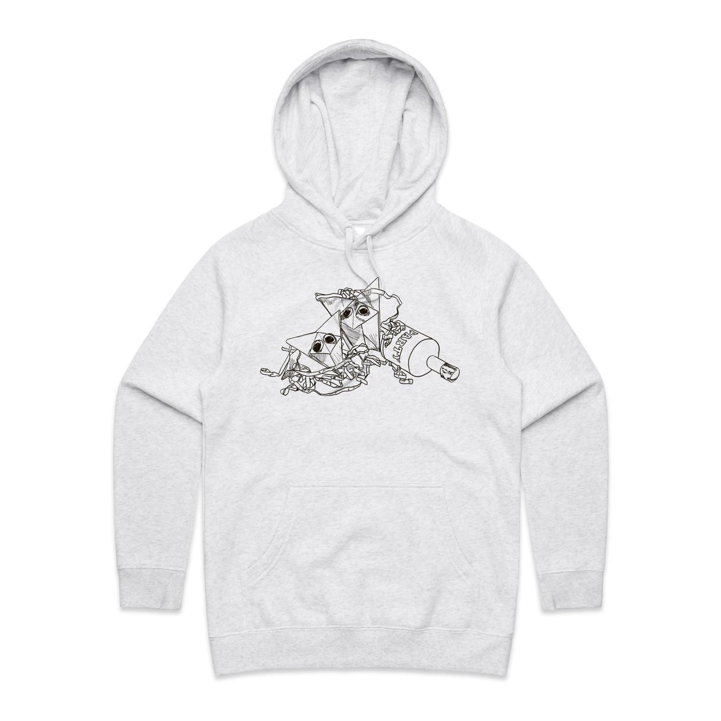 women’s hoodie origami fox party