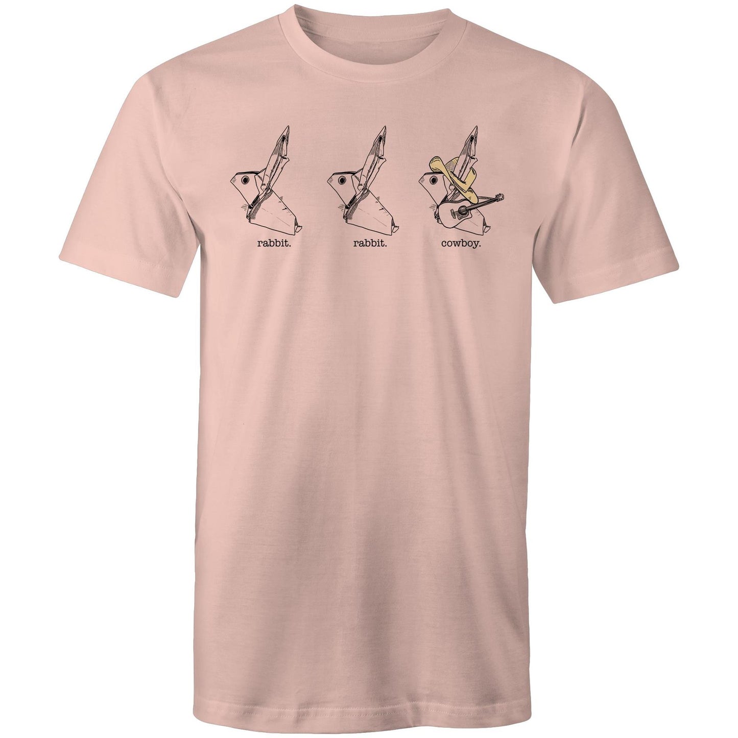 men’s tee origami rabbit rabbit cowboy