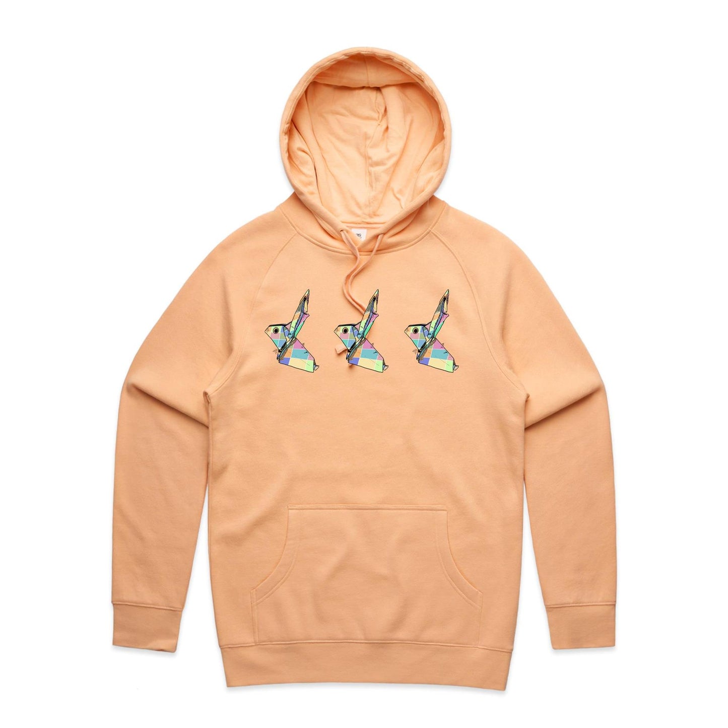 men’s hoodie origami patchwork rabbits
