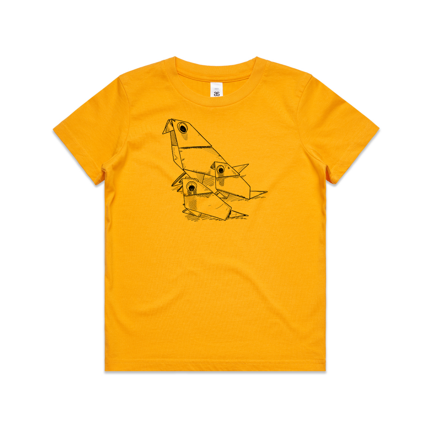 kids tee bird family