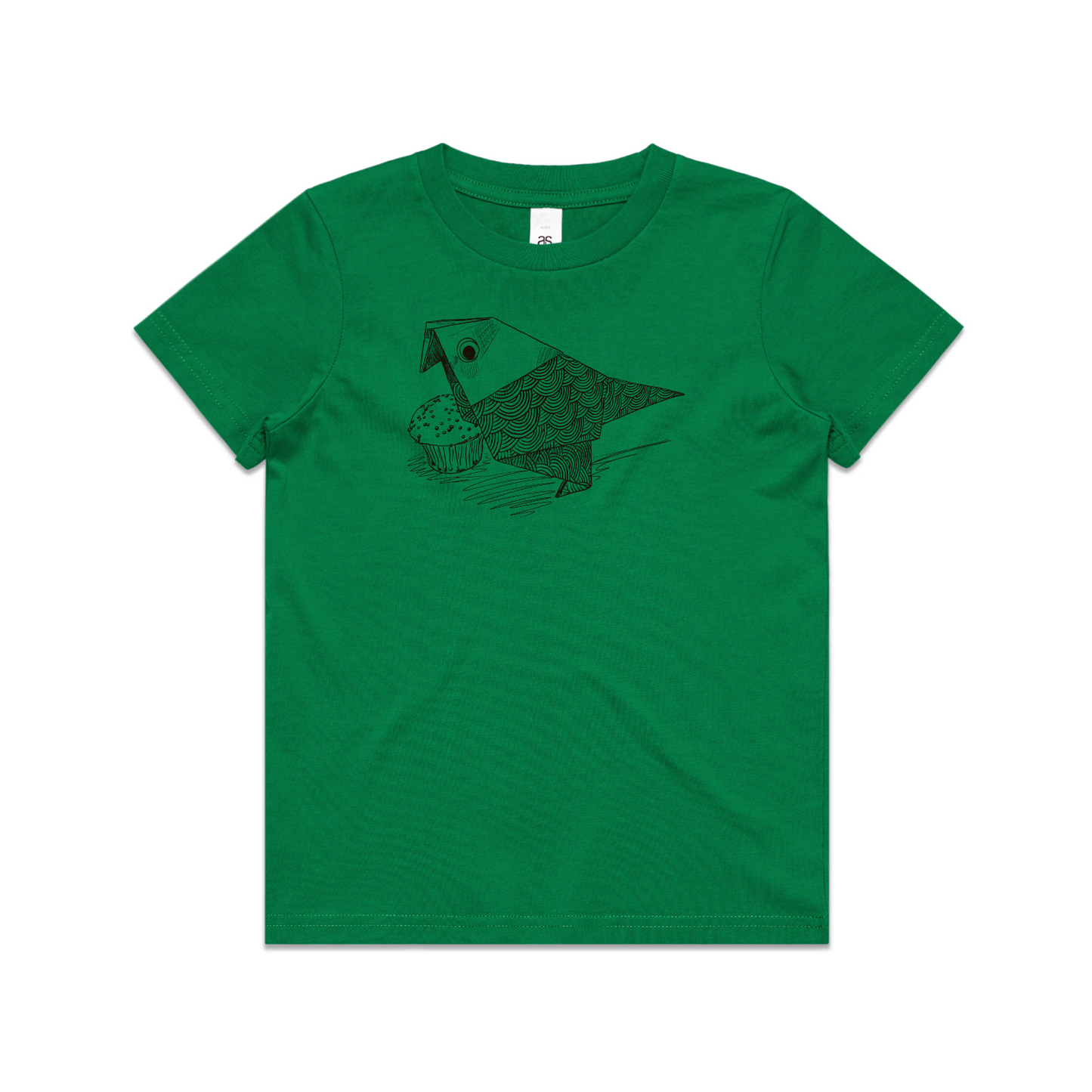 kids tee bird with cake