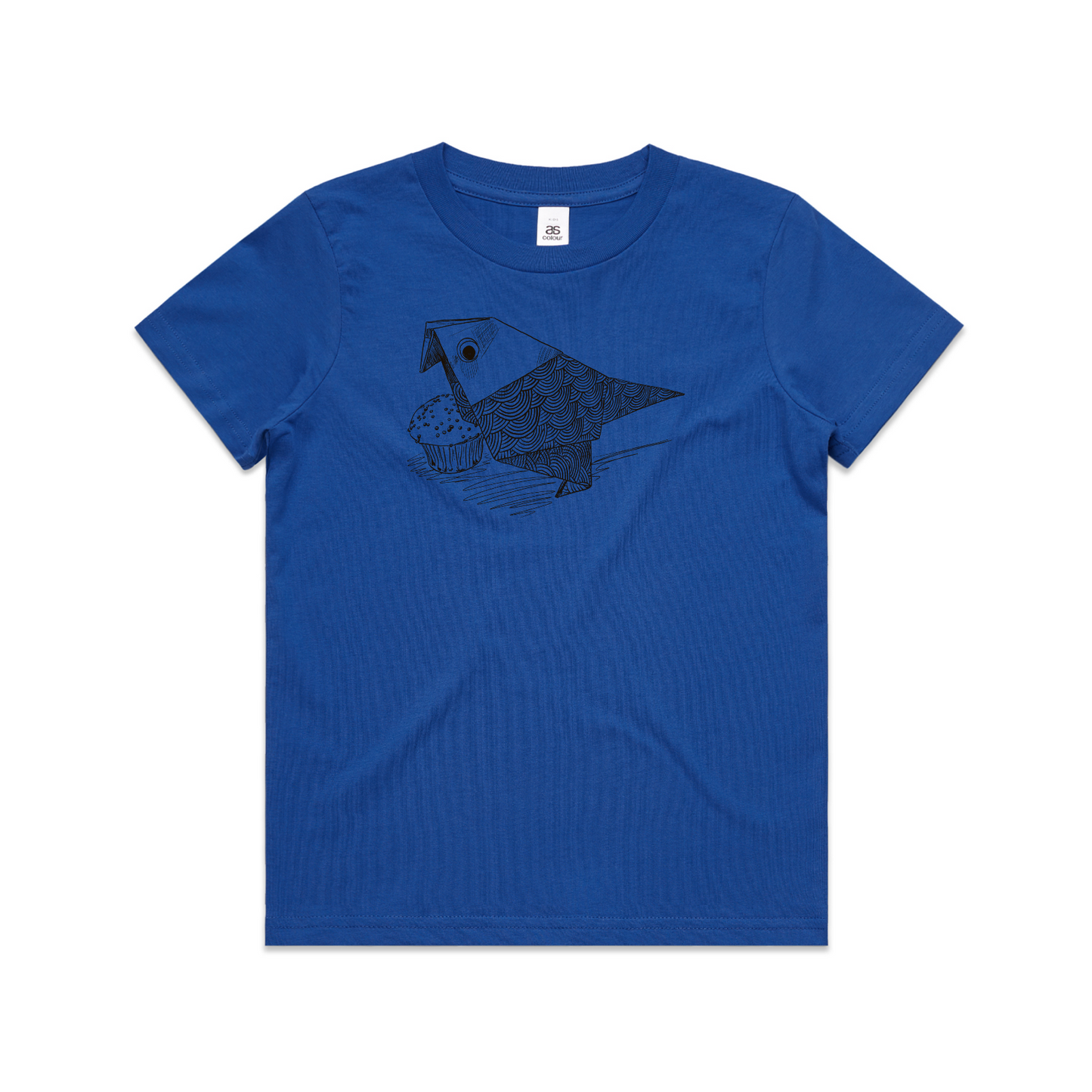 kids tee bird with cake