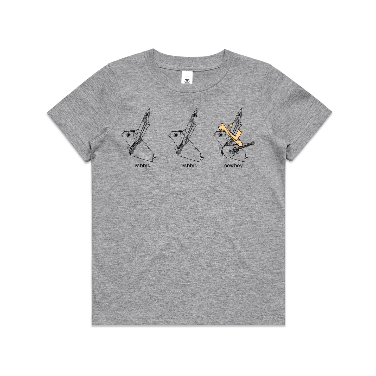 kids tee rabbit rabbit cowboy