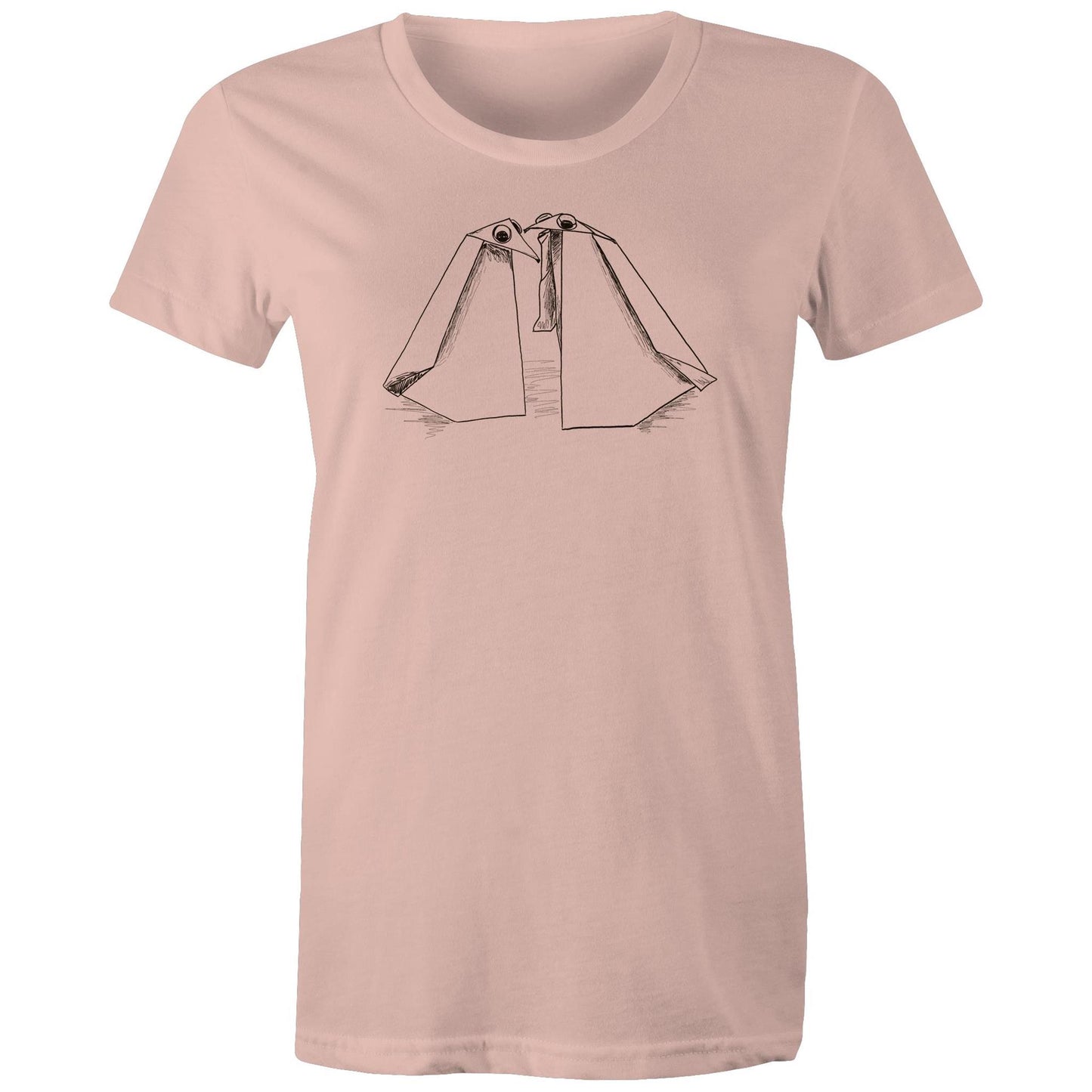 women’s tee origami penguin pals