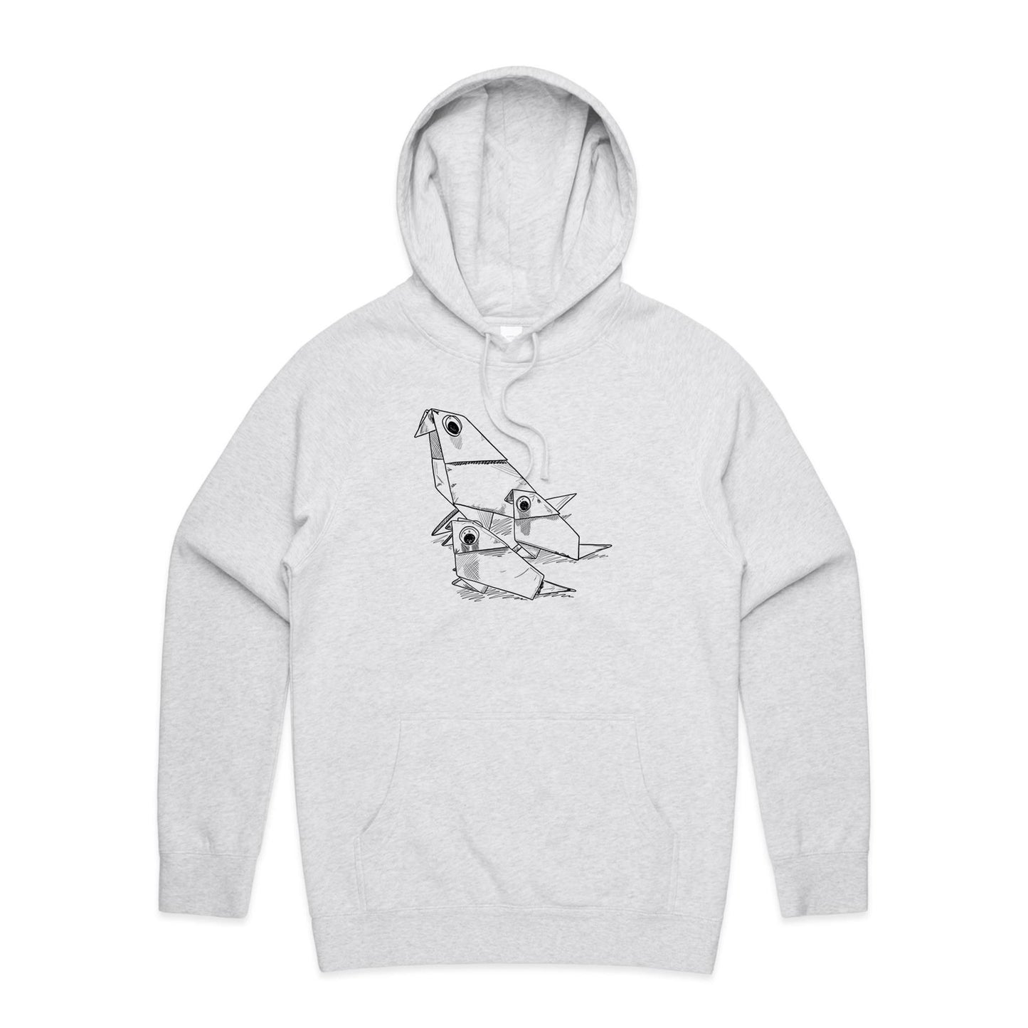 men’s hoodie origami bird family