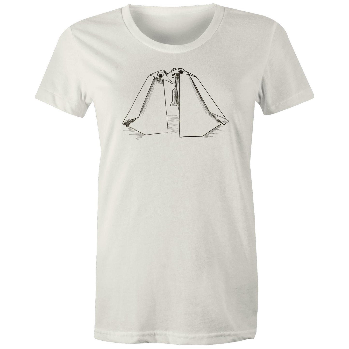 women’s tee origami penguin pals
