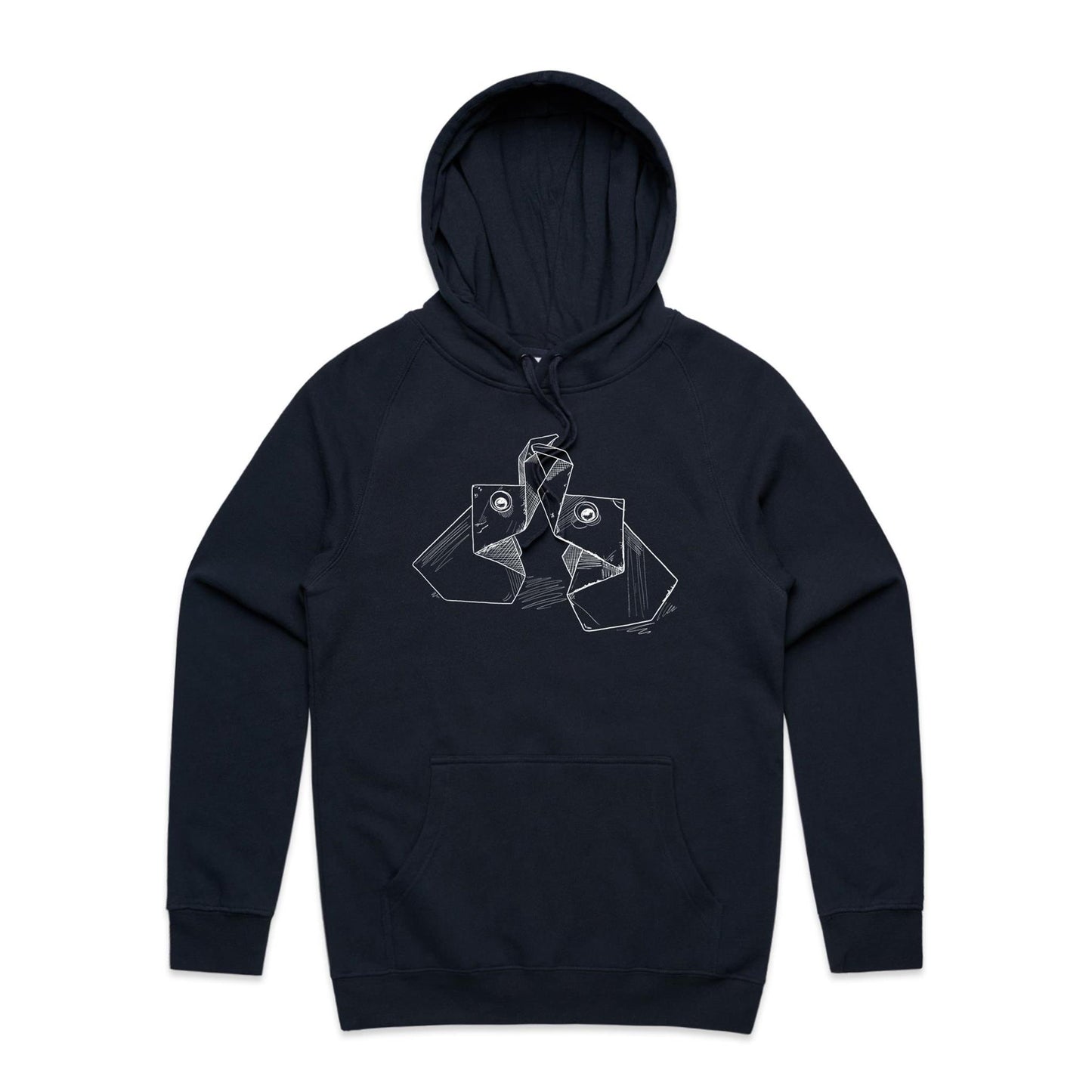 men’s hoodie the origami elephants