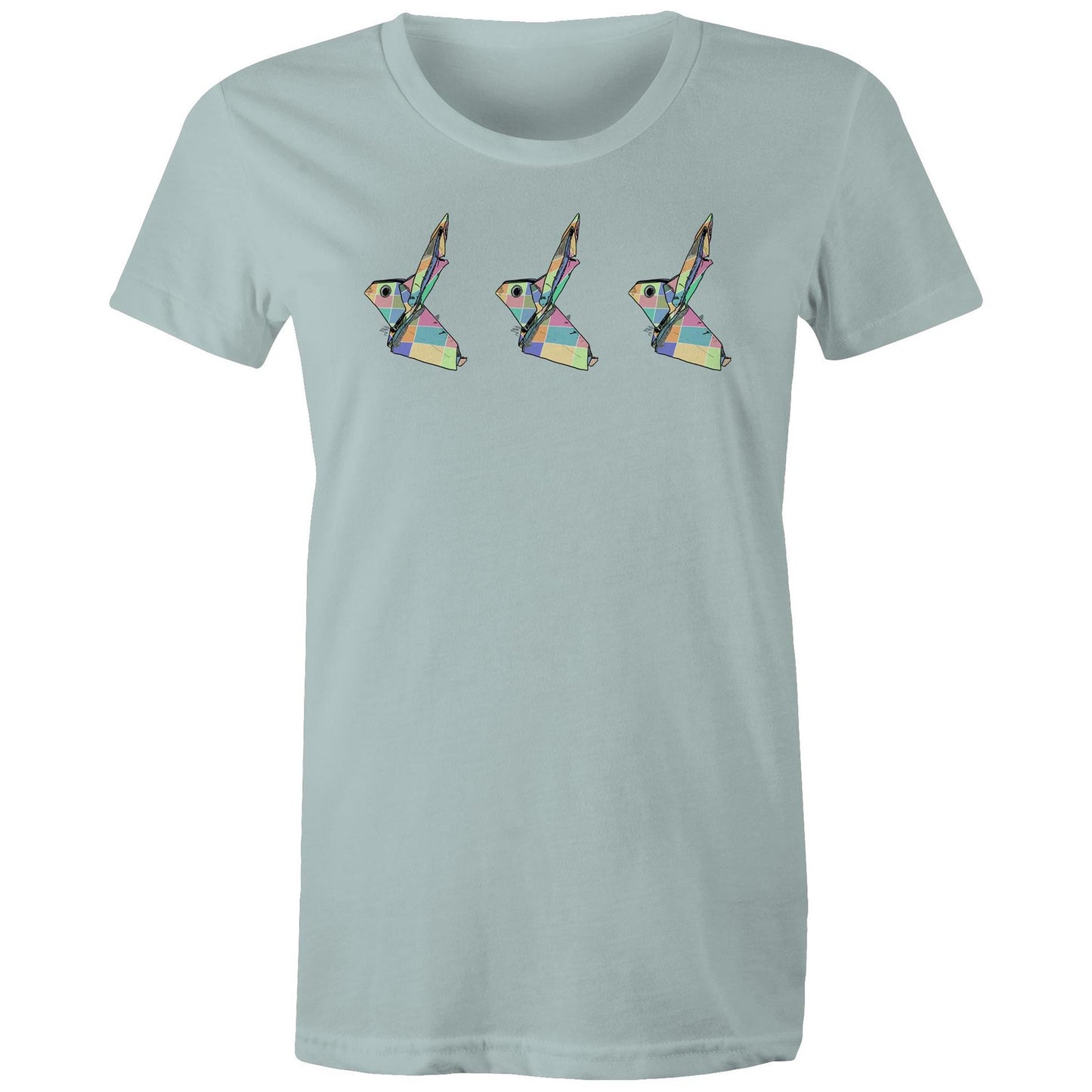 women’s tee origami patchwork rabbits