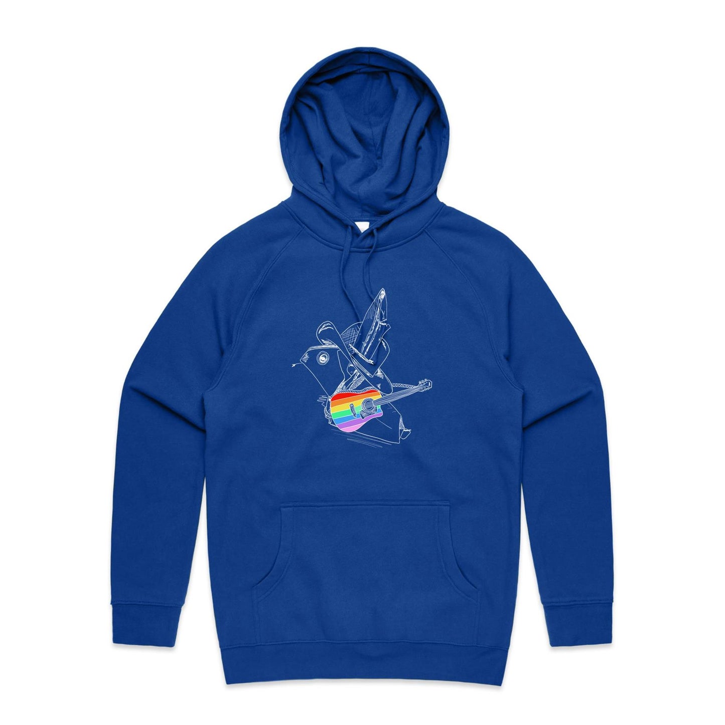 men’s hoodie origami rainbow cowboy