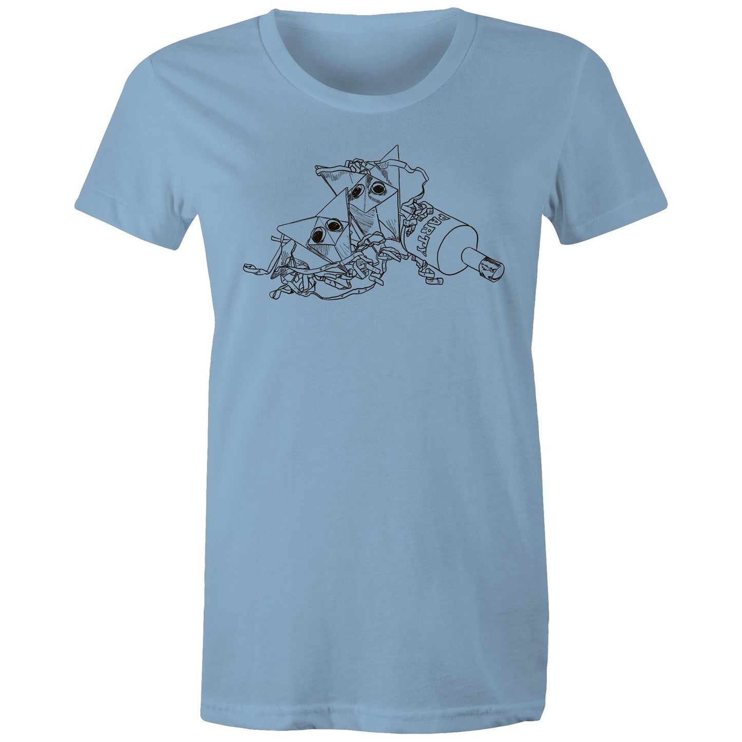 women’s tee origami fox party