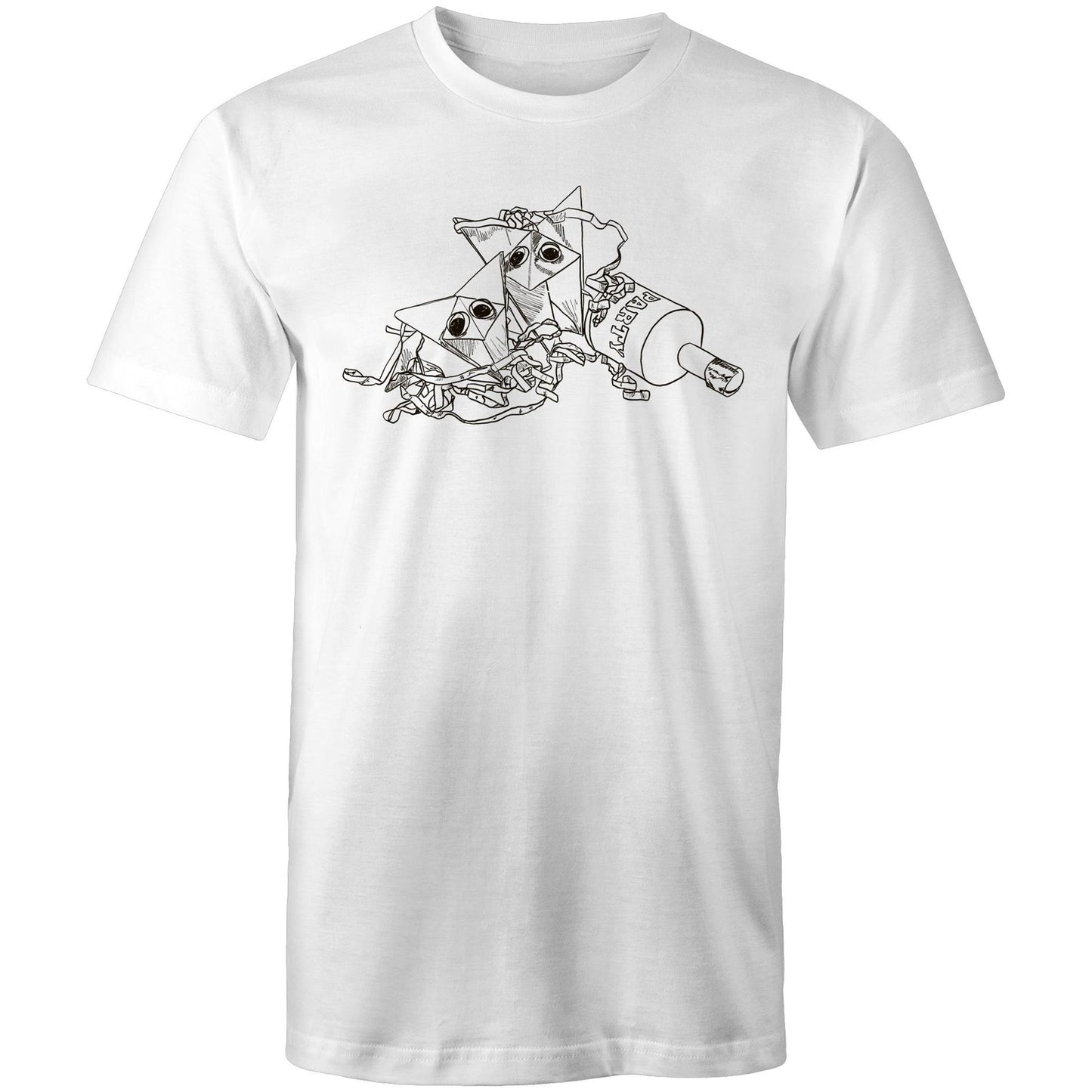 men’s tee origami fox party
