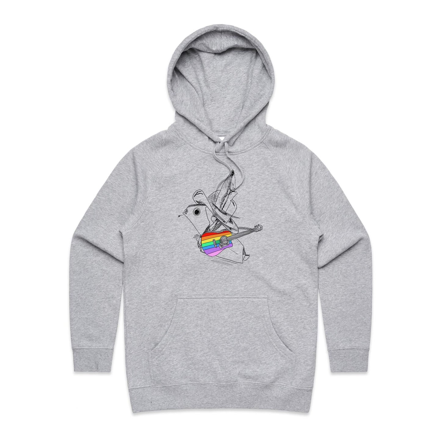 women’s hoodie origami rainbow cowboy