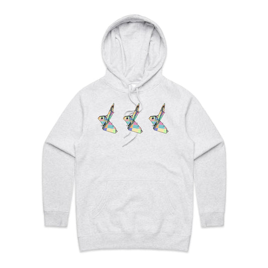 women’s hoodie origami patchwork rabbits