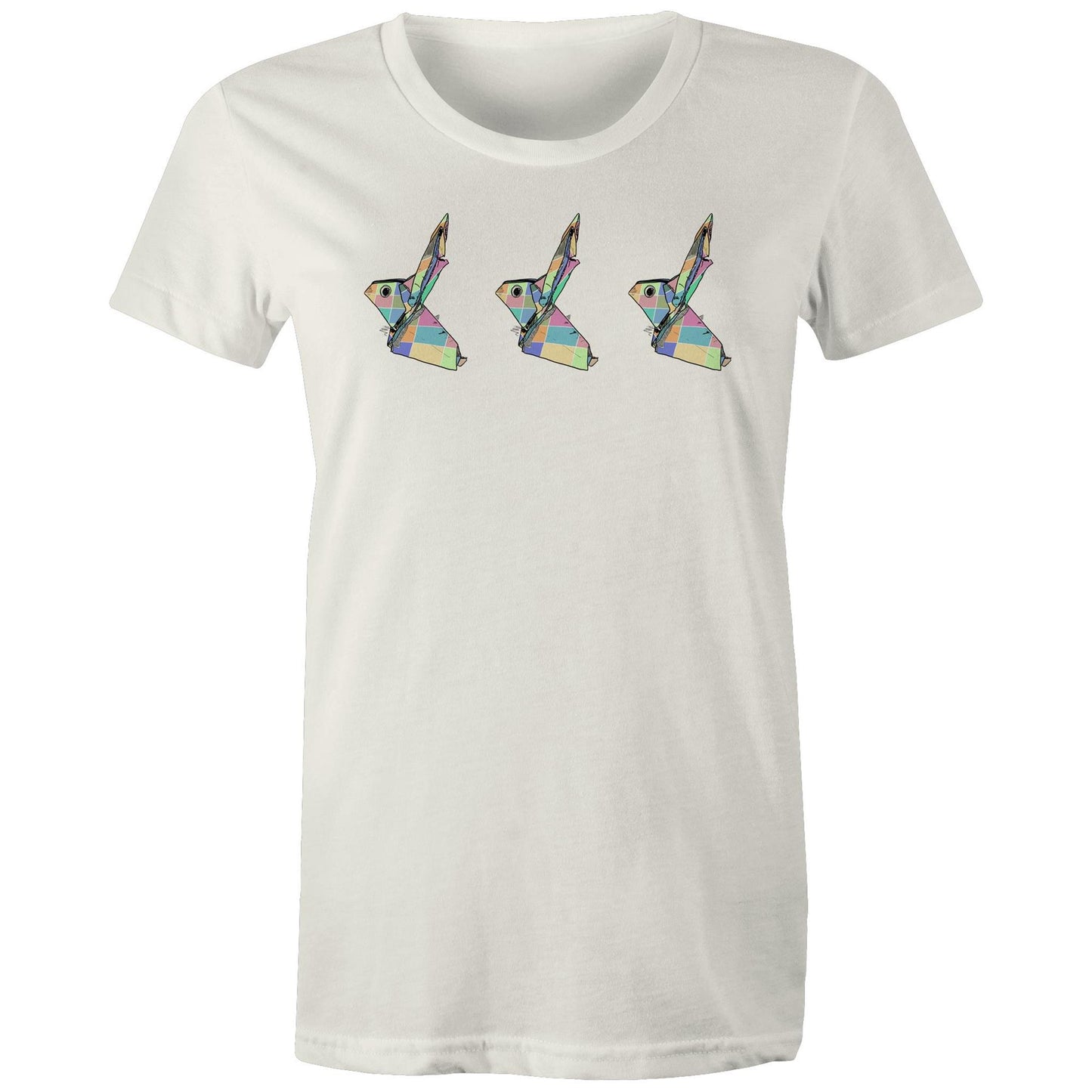 women’s tee origami patchwork rabbits