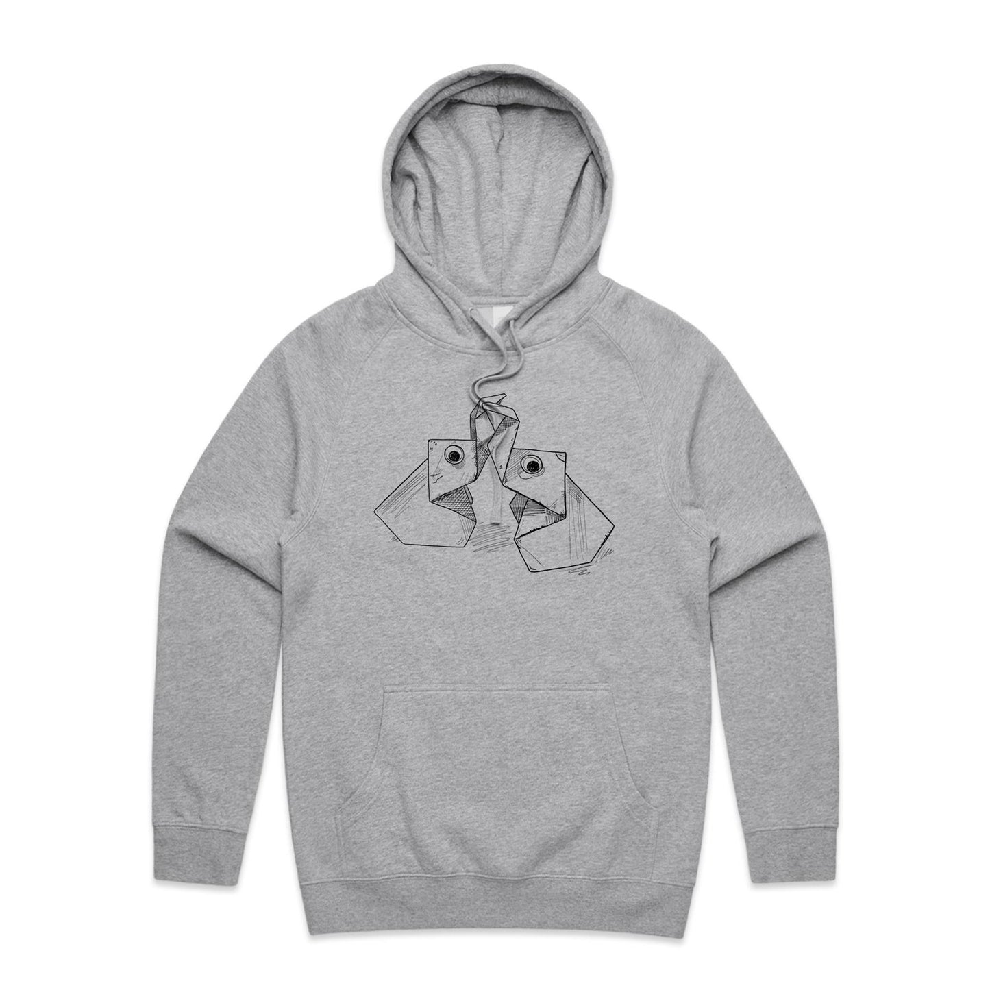 men’s hoodie the origami elephants