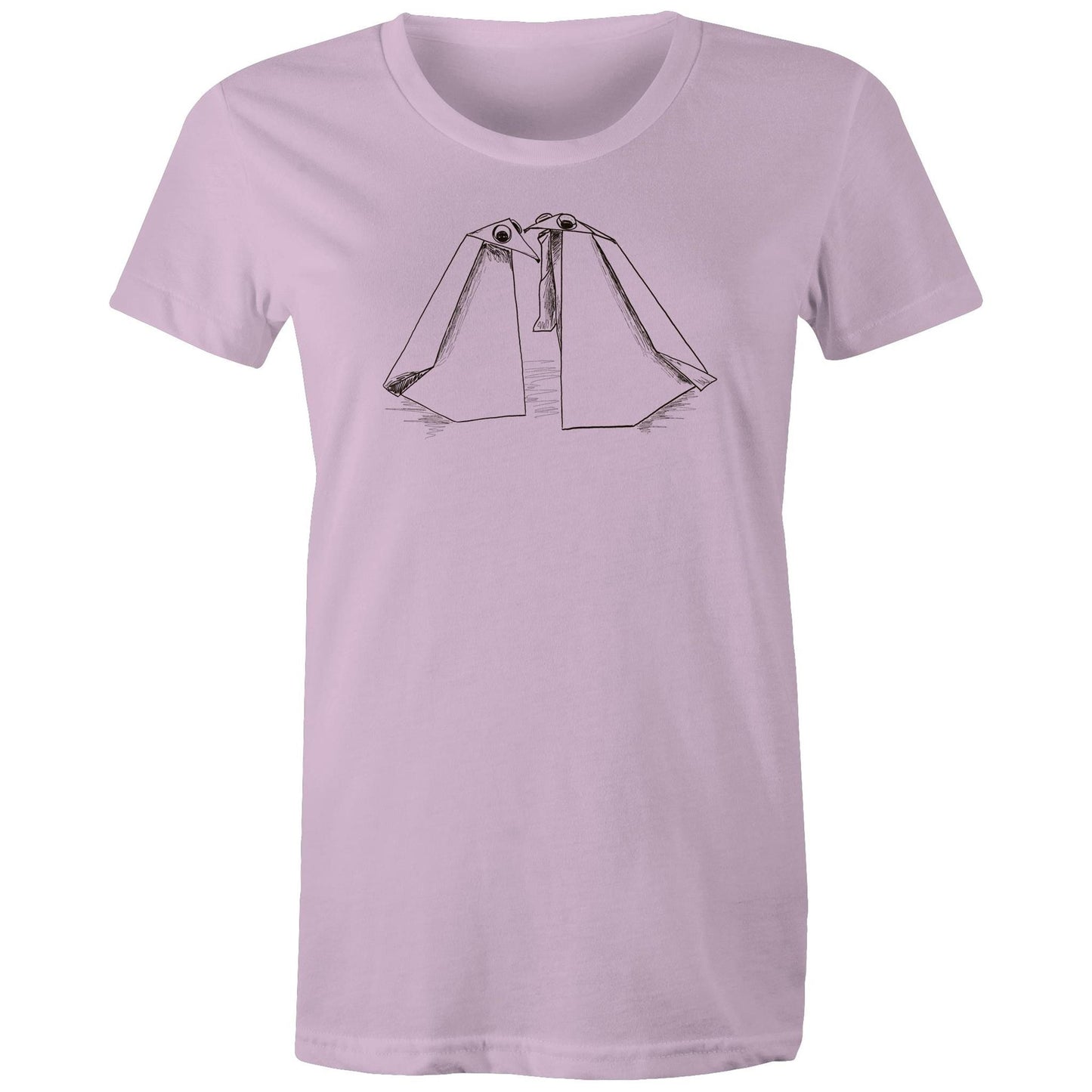 women’s tee origami penguin pals