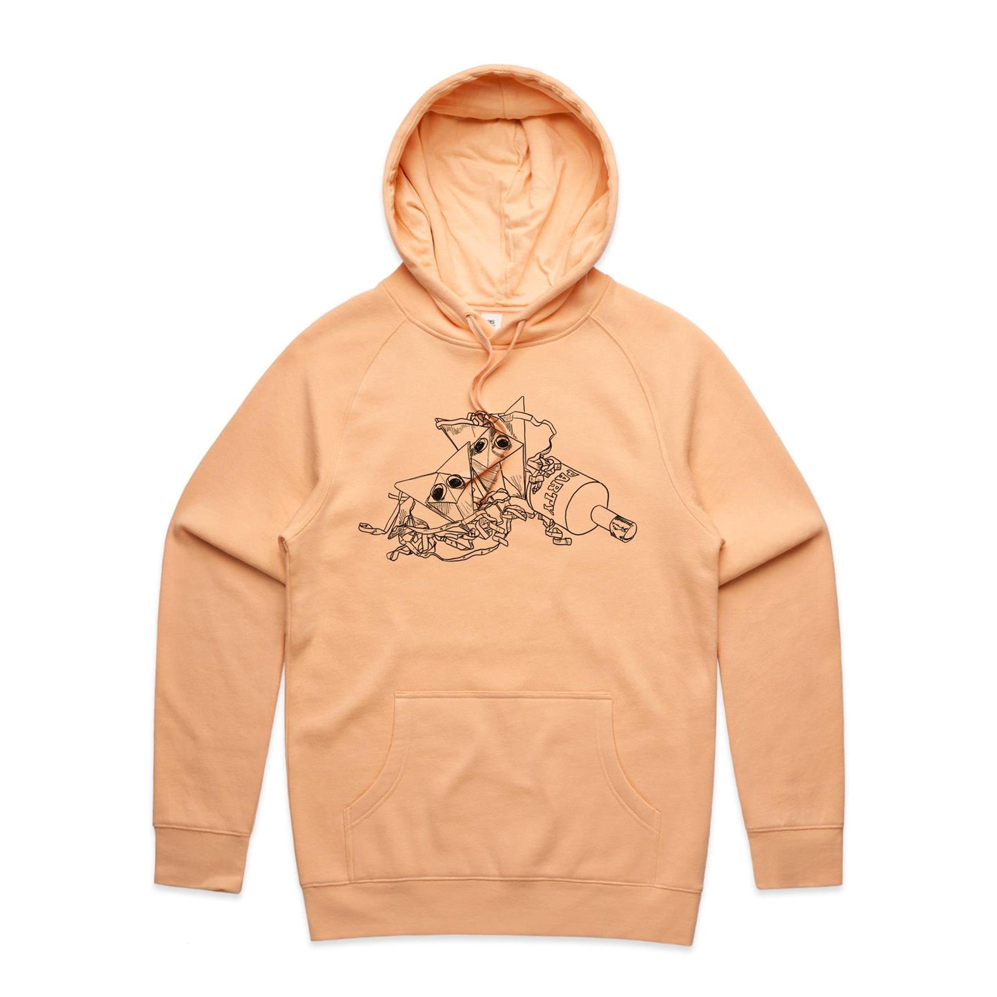 men’s hoodie origami fox party
