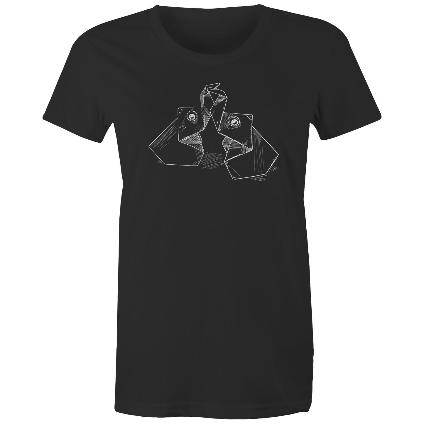 women’s tee the origami elephants