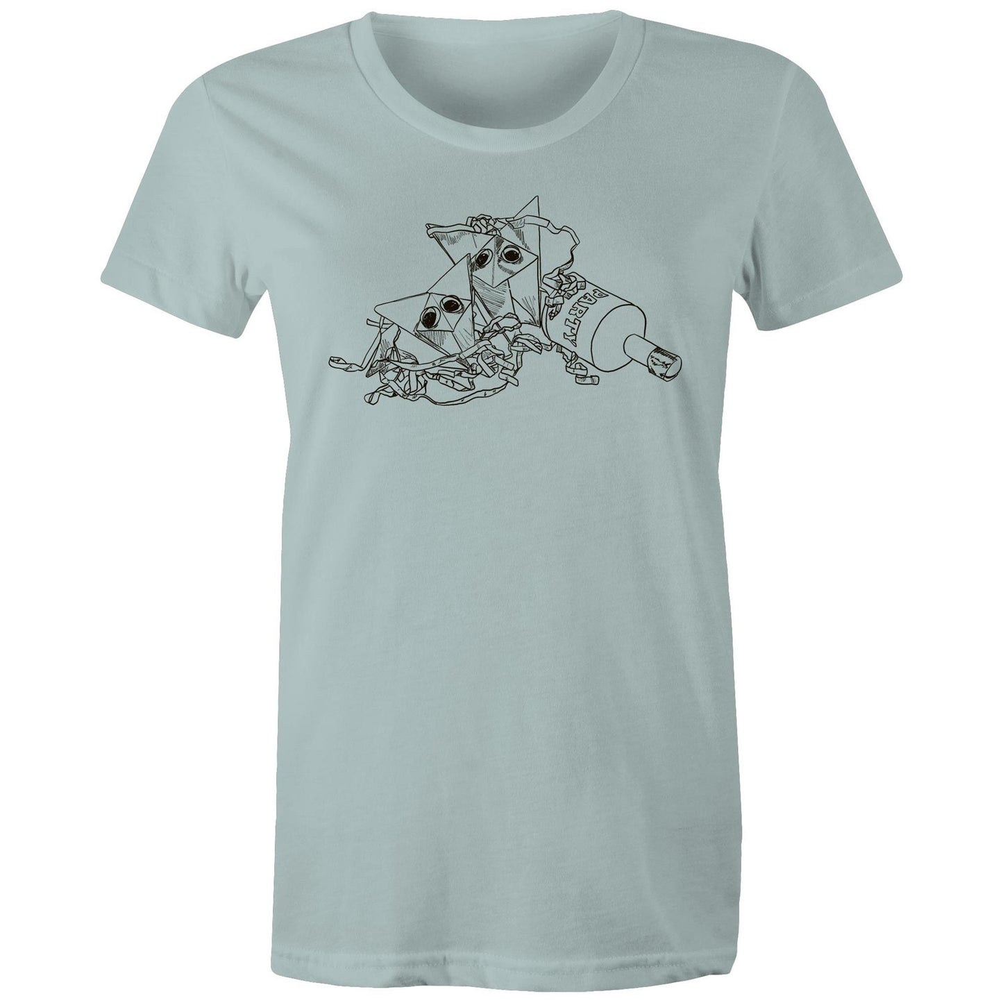 women’s tee origami fox party