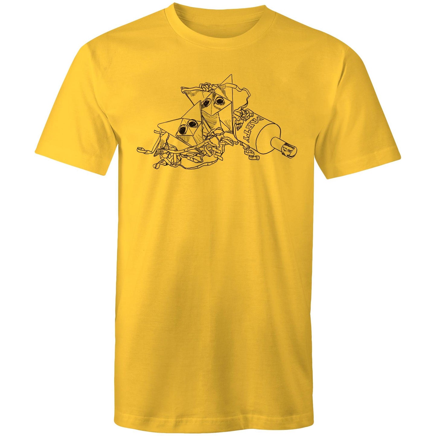 men’s tee origami fox party