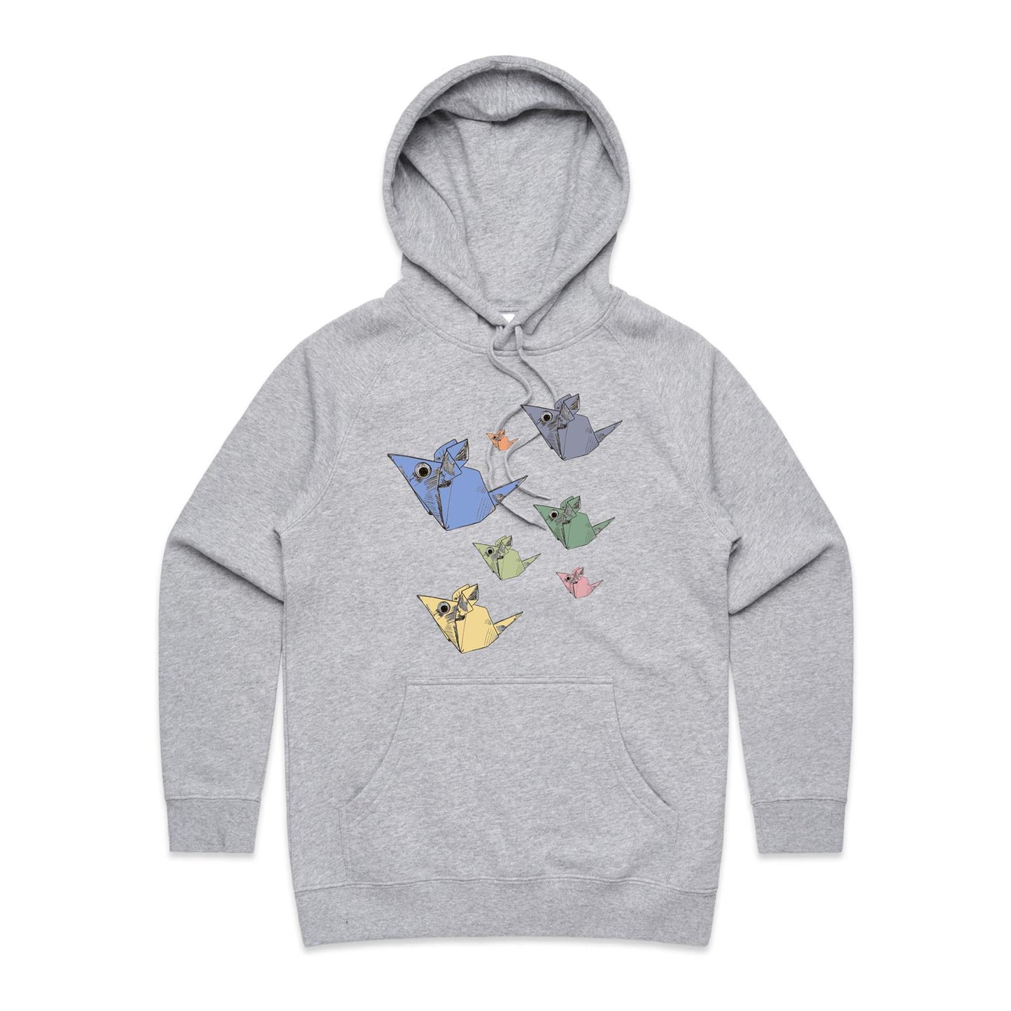 women’s hoodie origami mice en masse