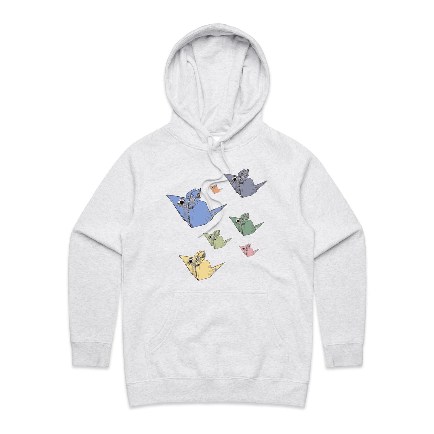 women’s hoodie origami mice en masse
