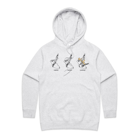 women’s hoodie origami rabbit rabbit cowboy