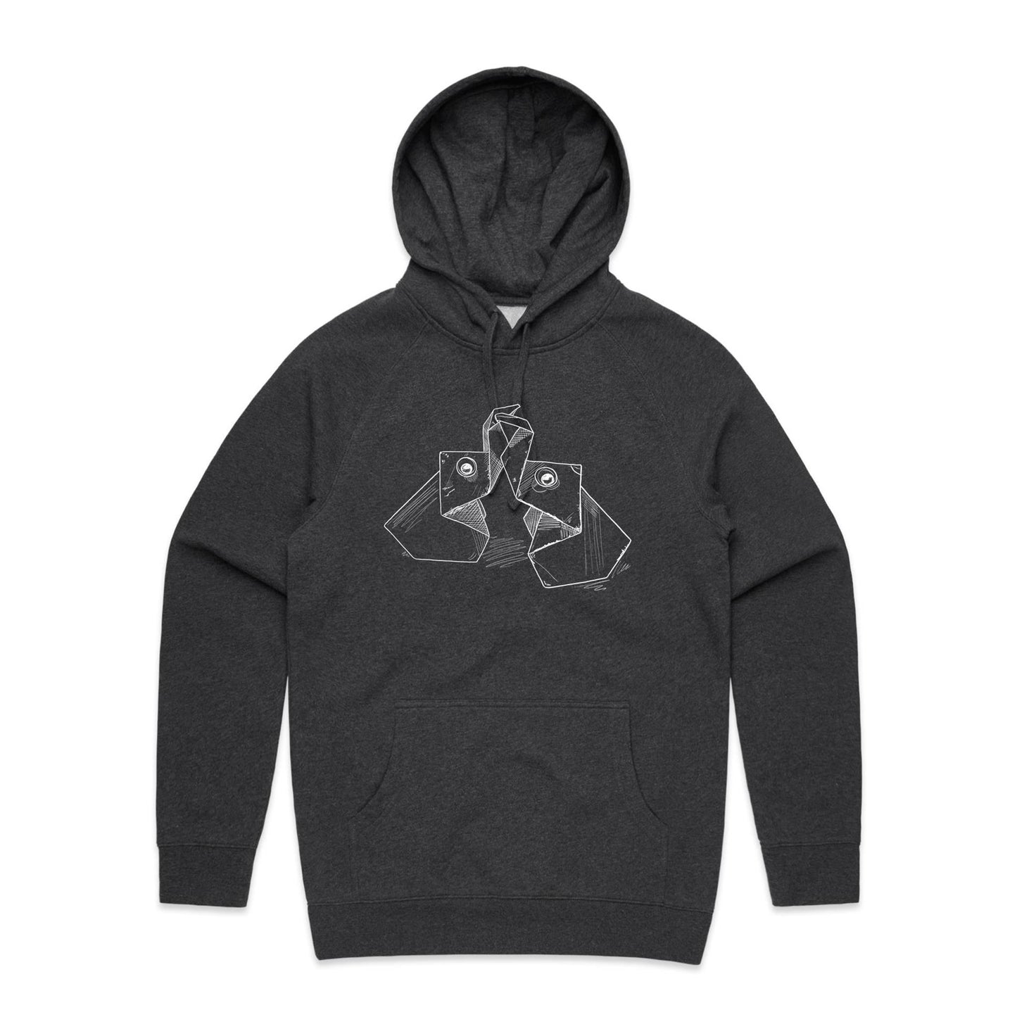 men’s hoodie the origami elephants