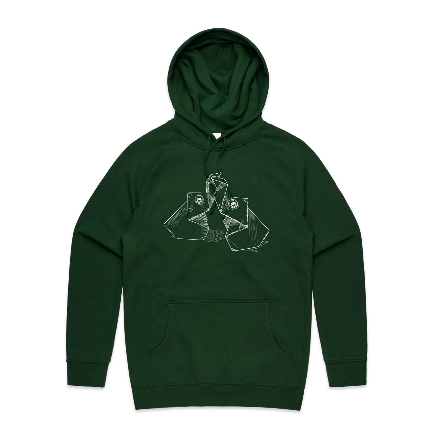 men’s hoodie the origami elephants