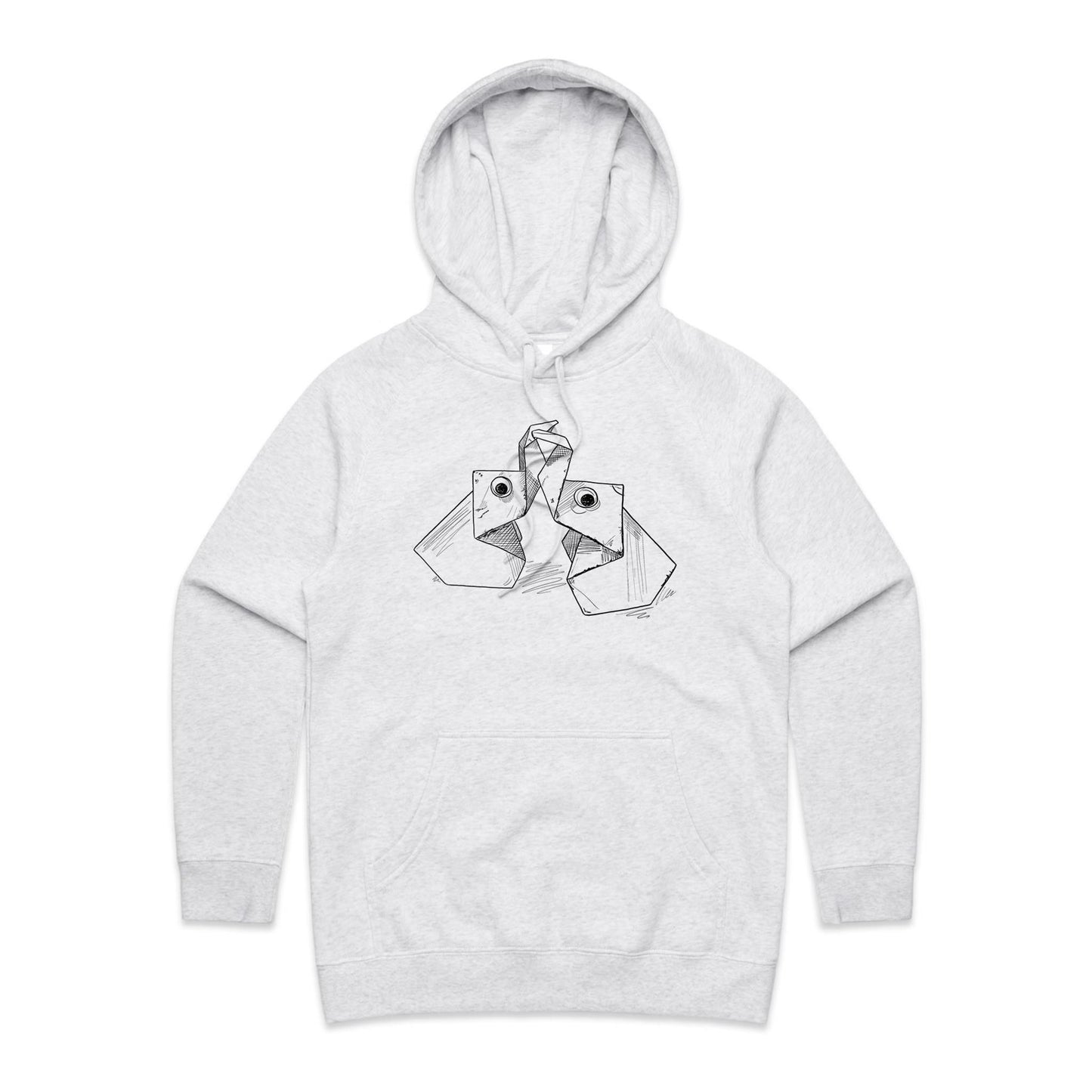 women’s hoodie the origami elephants