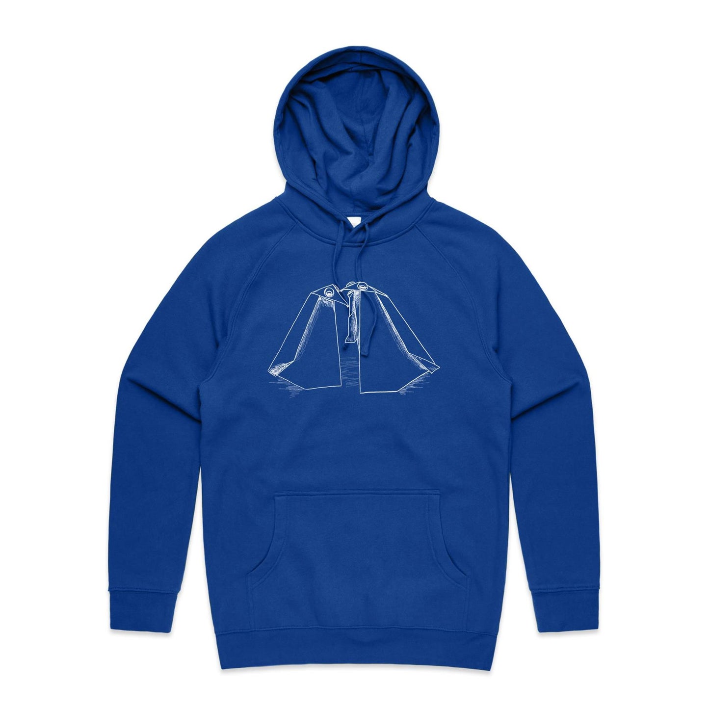 men’s hoodie origami penguin pals