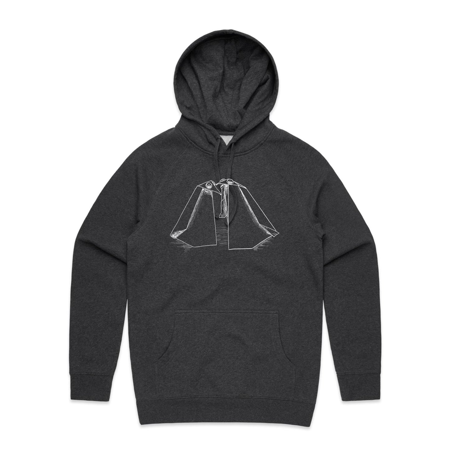 men’s hoodie origami penguin pals
