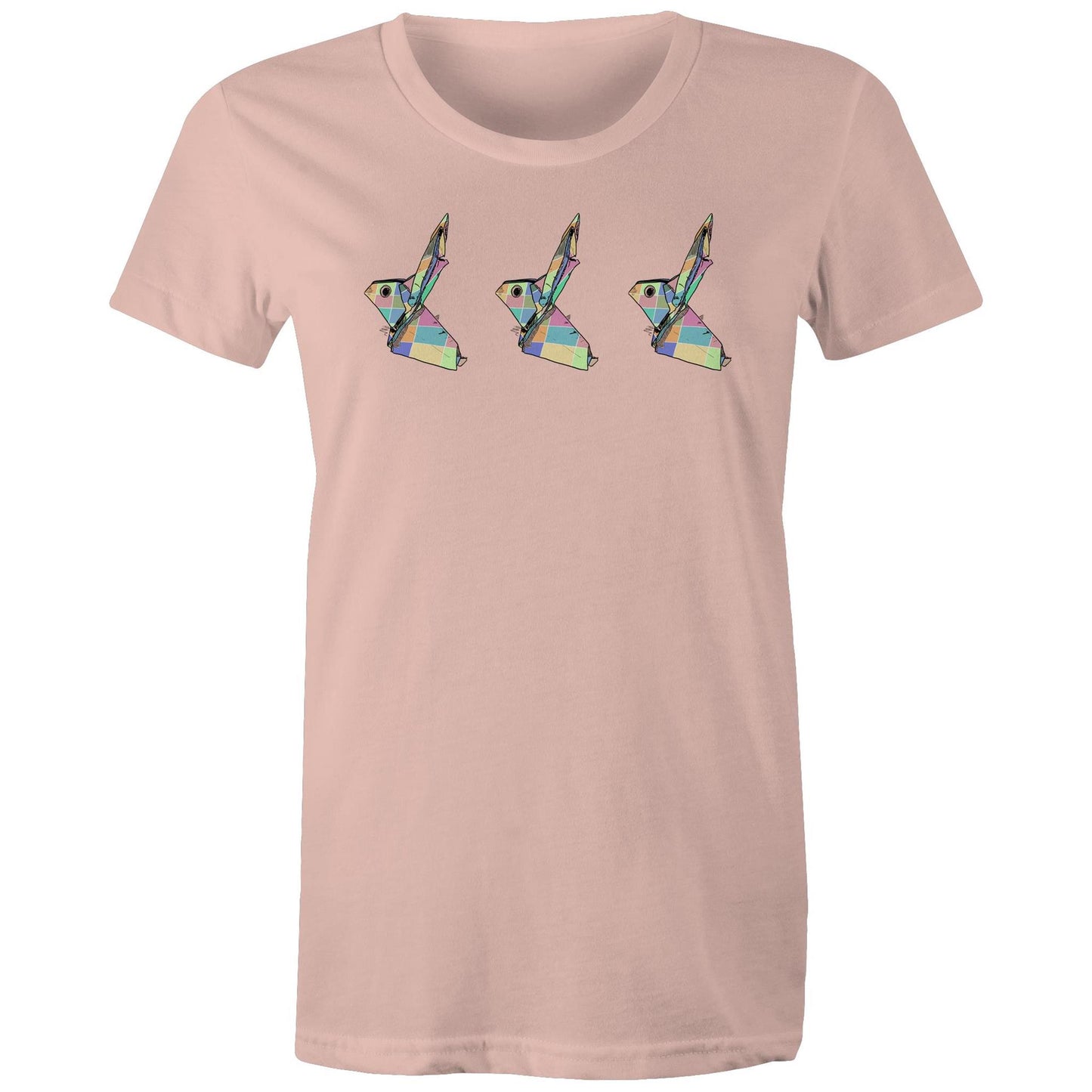 women’s tee origami patchwork rabbits
