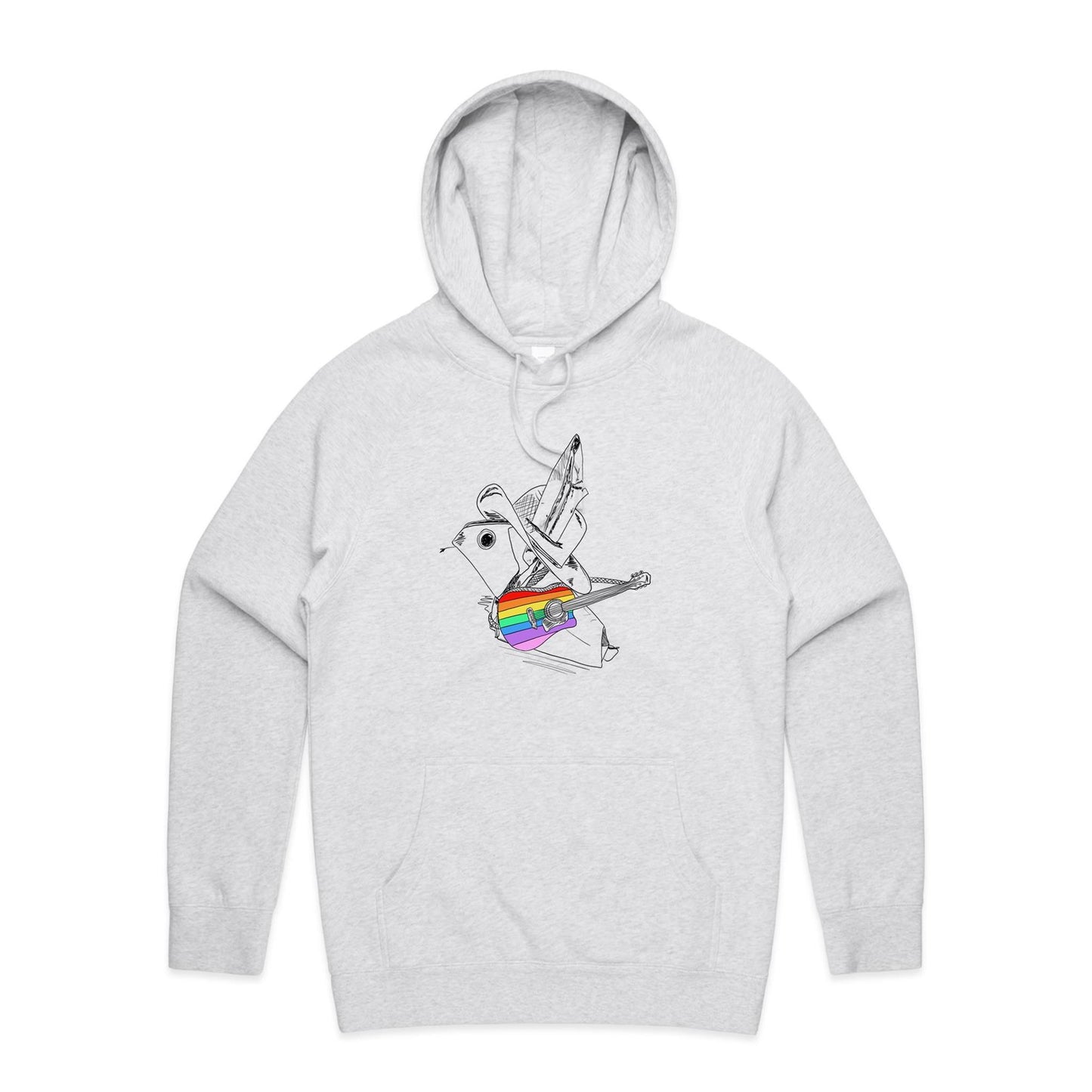 men’s hoodie origami rainbow cowboy