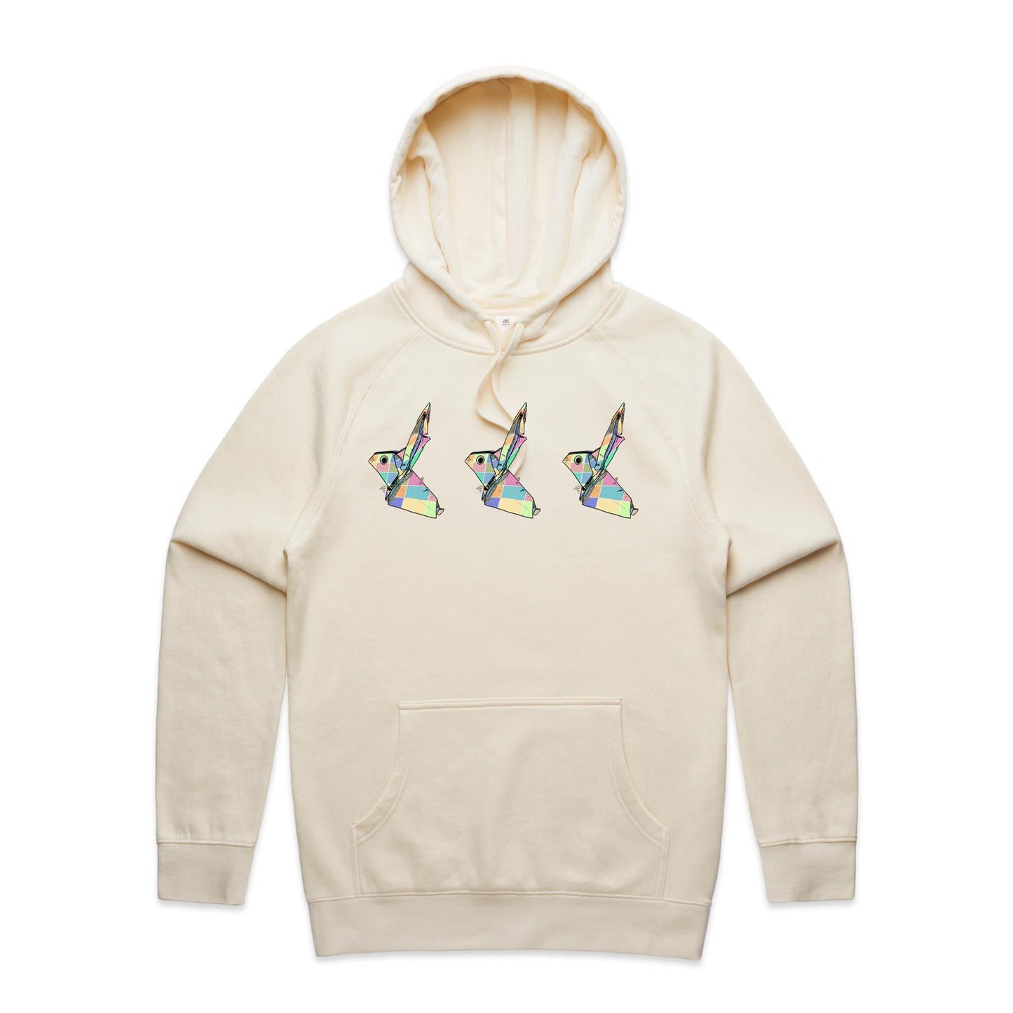 men’s hoodie origami patchwork rabbits