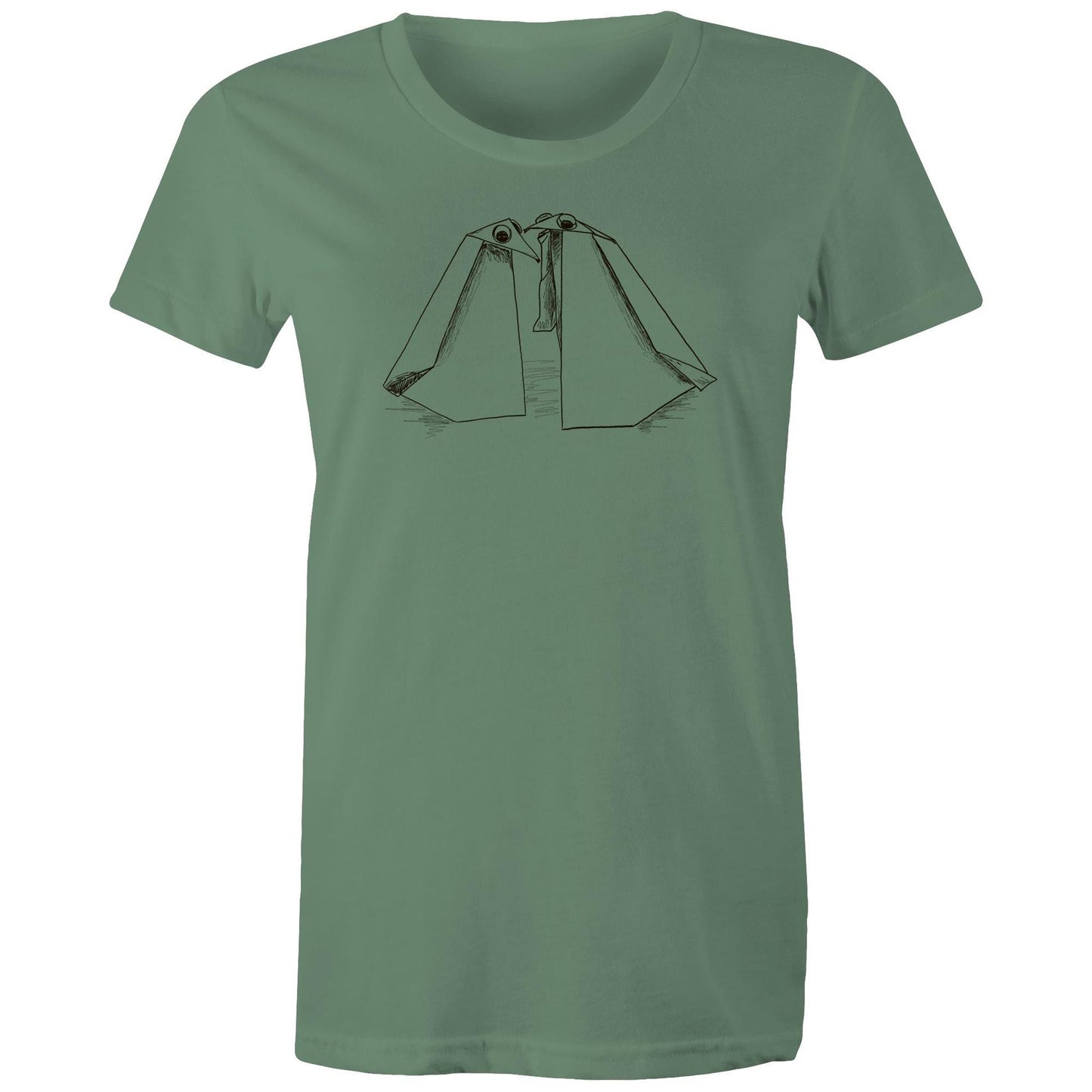 women’s tee origami penguin pals