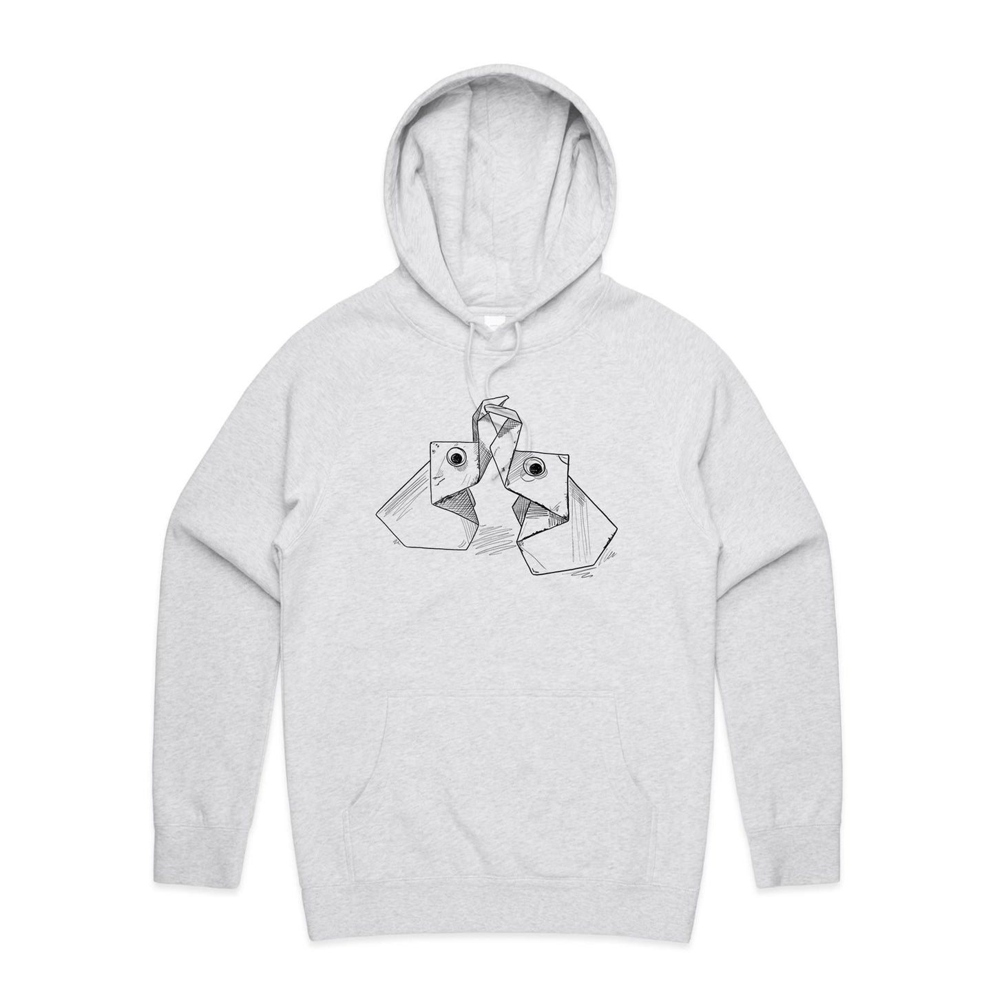 men’s hoodie the origami elephants