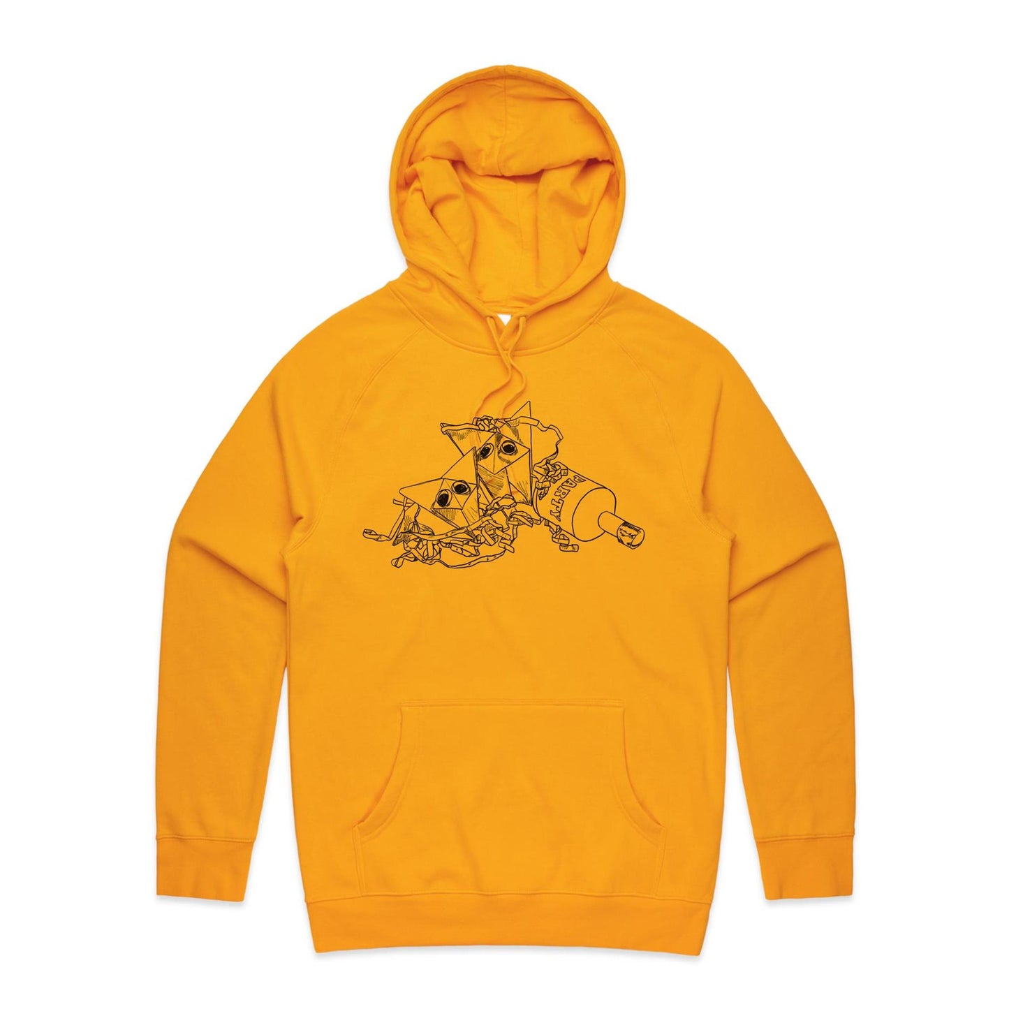 men’s hoodie origami fox party