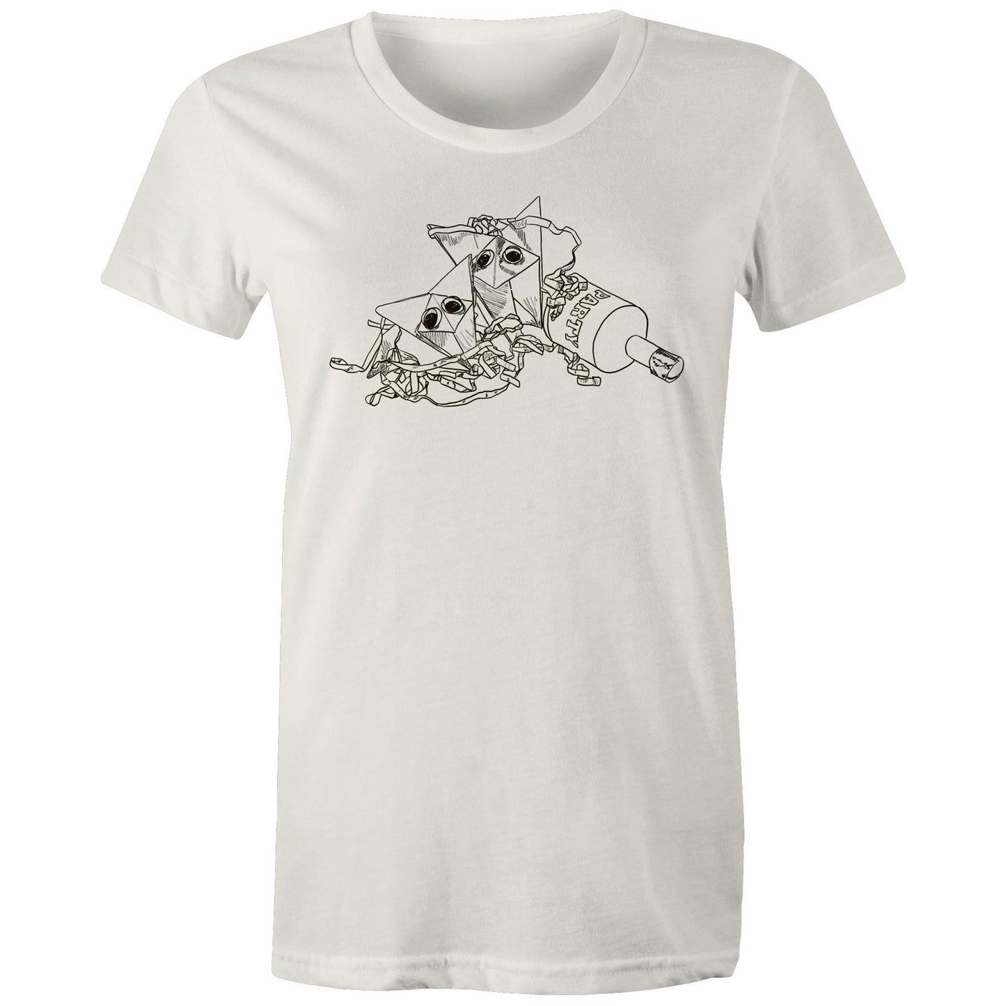 women’s tee origami fox party
