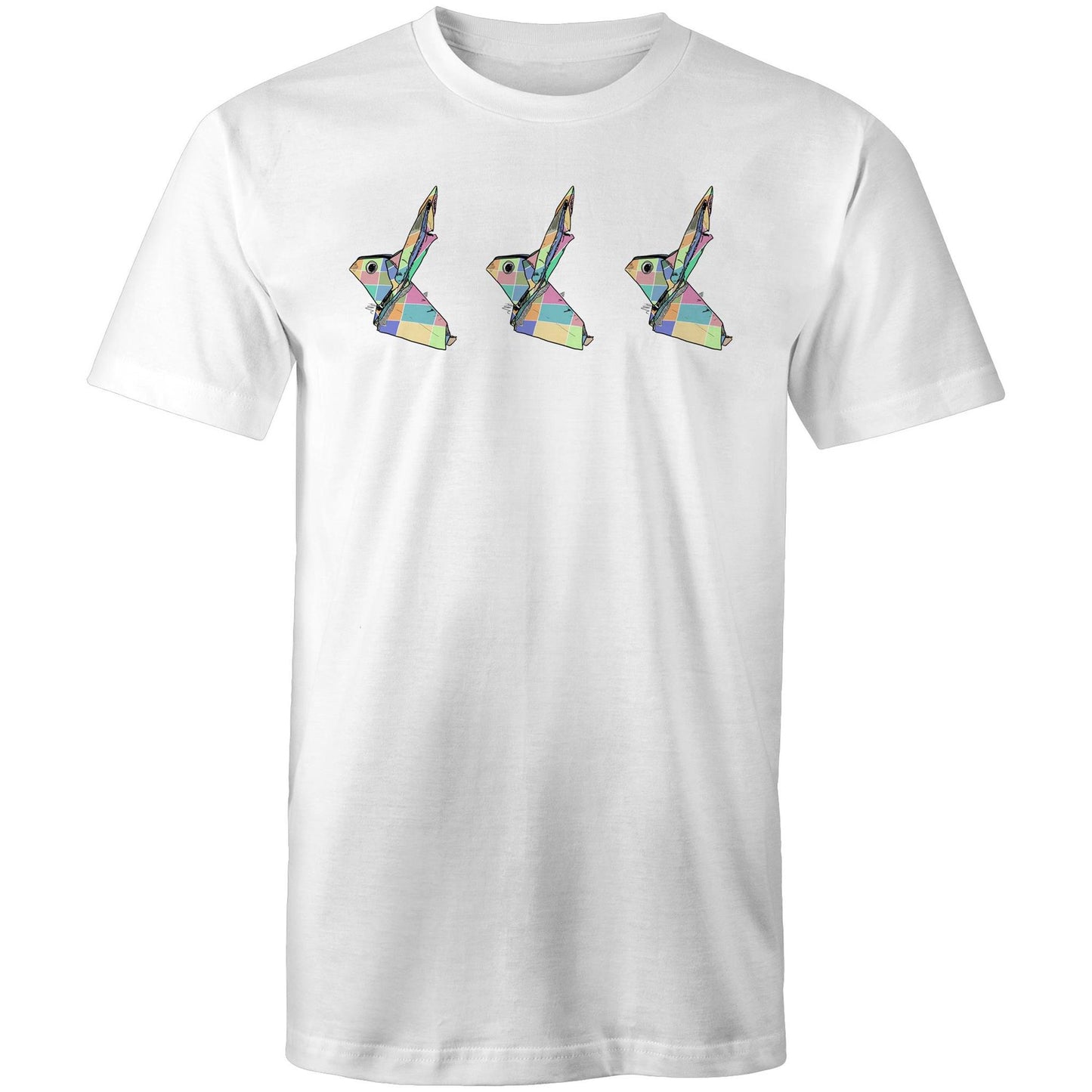 men’s tee origami patchwork rabbits