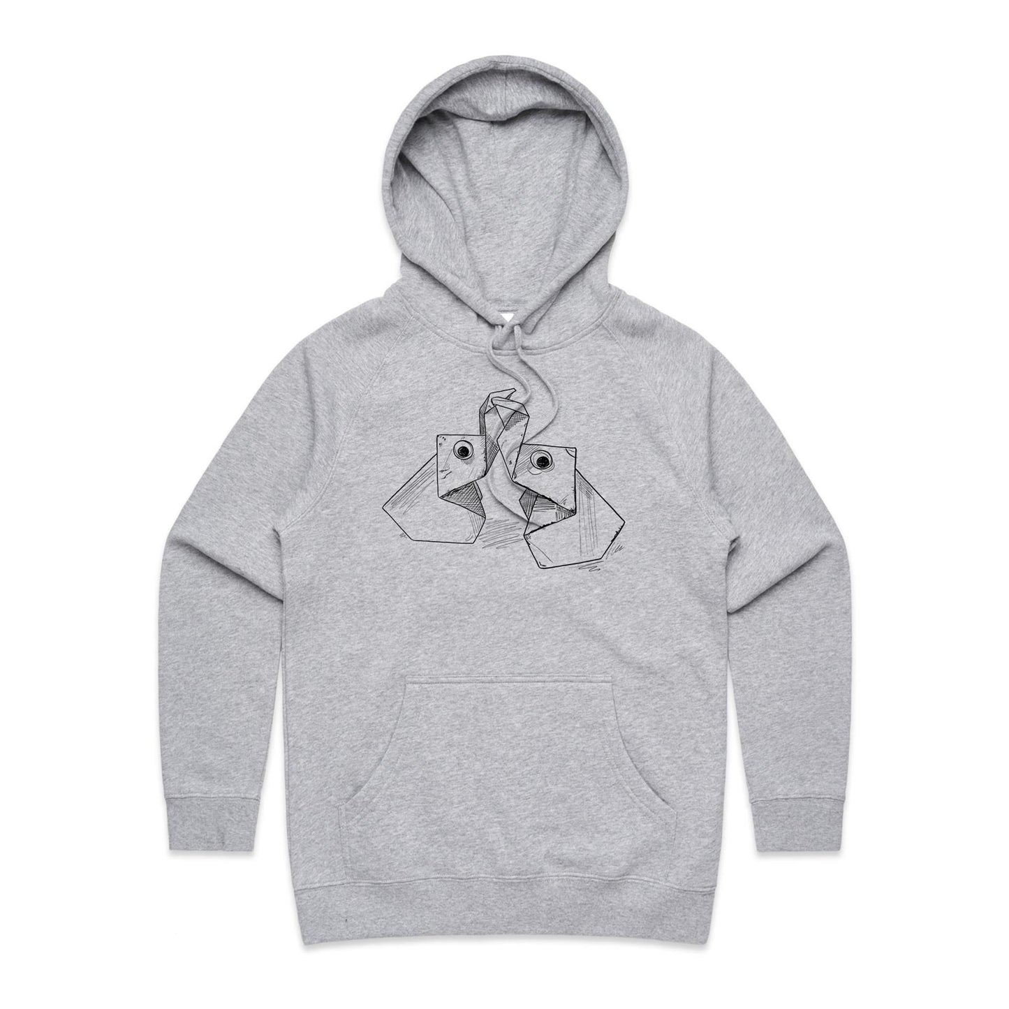 women’s hoodie the origami elephants