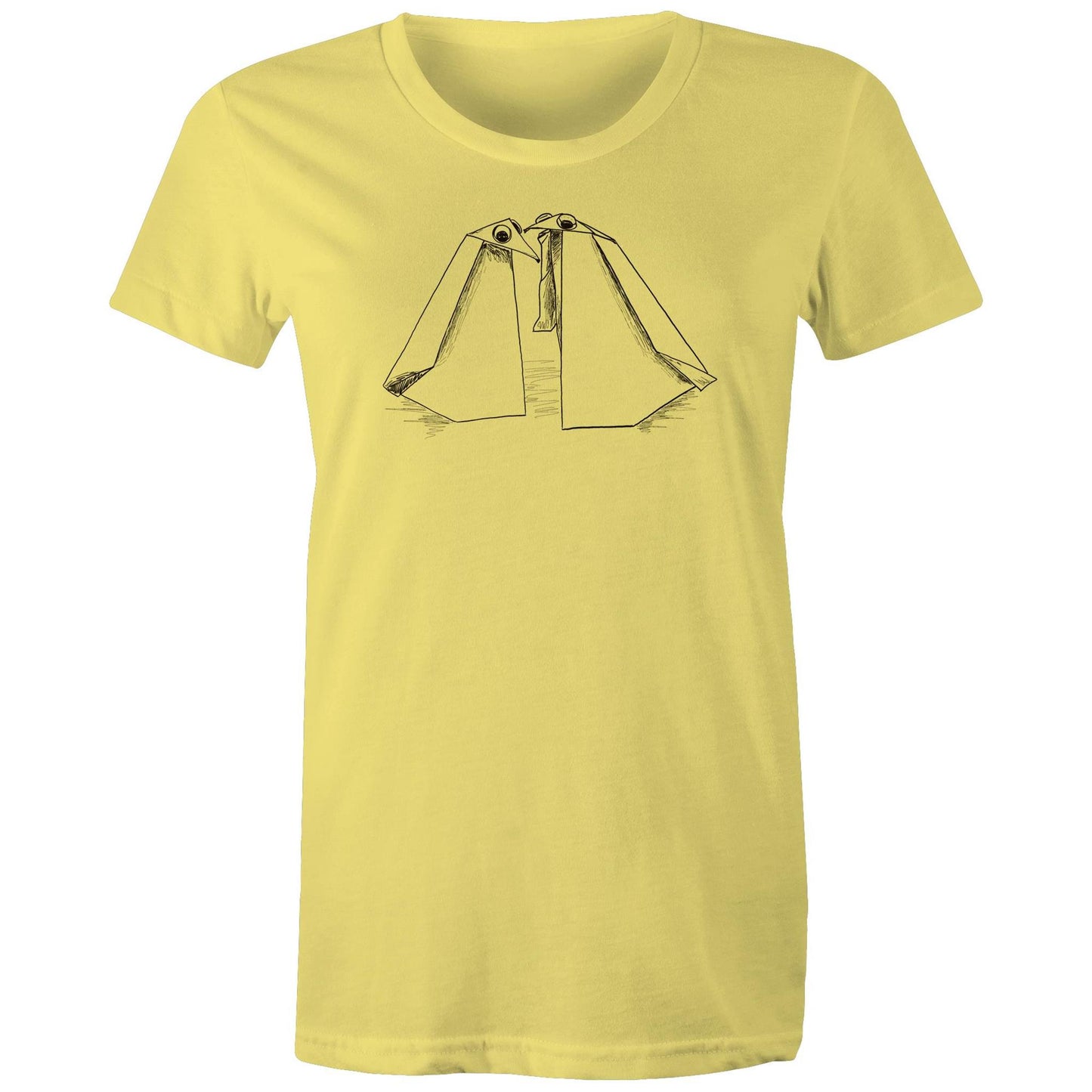 women’s tee origami penguin pals