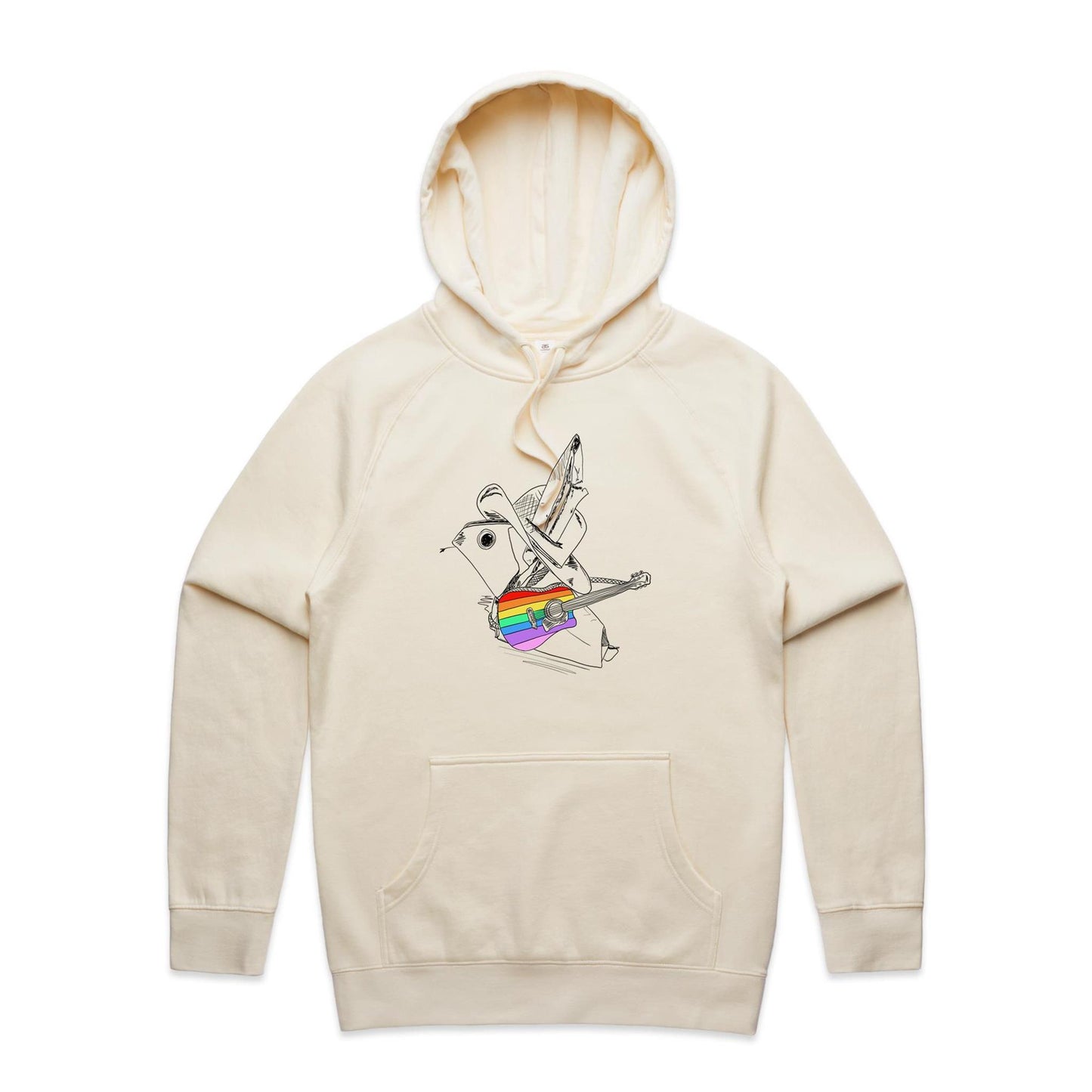 men’s hoodie origami rainbow cowboy