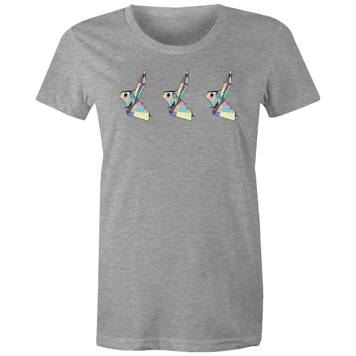 women’s tee origami patchwork rabbits
