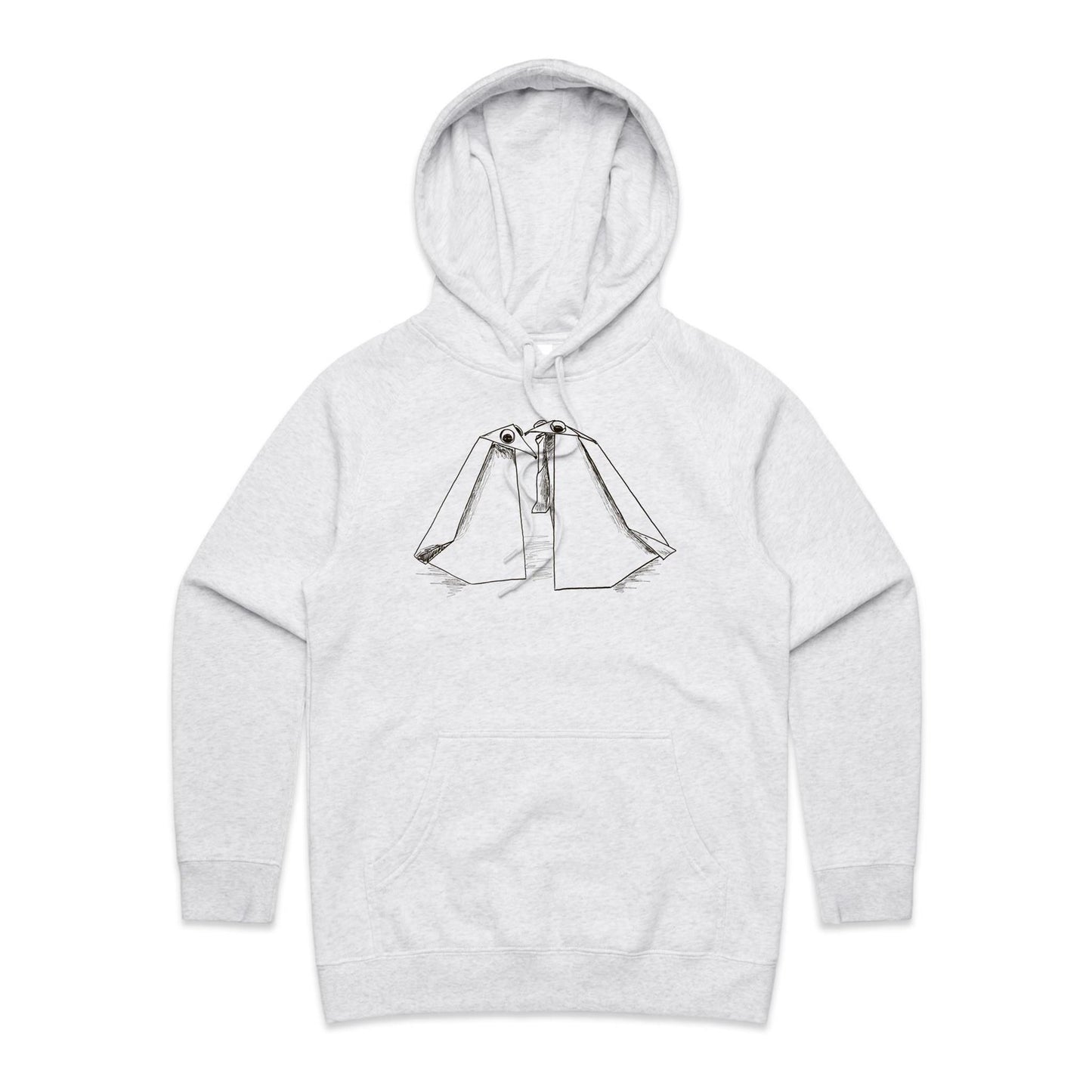 women’s hoodie origami penguin pals