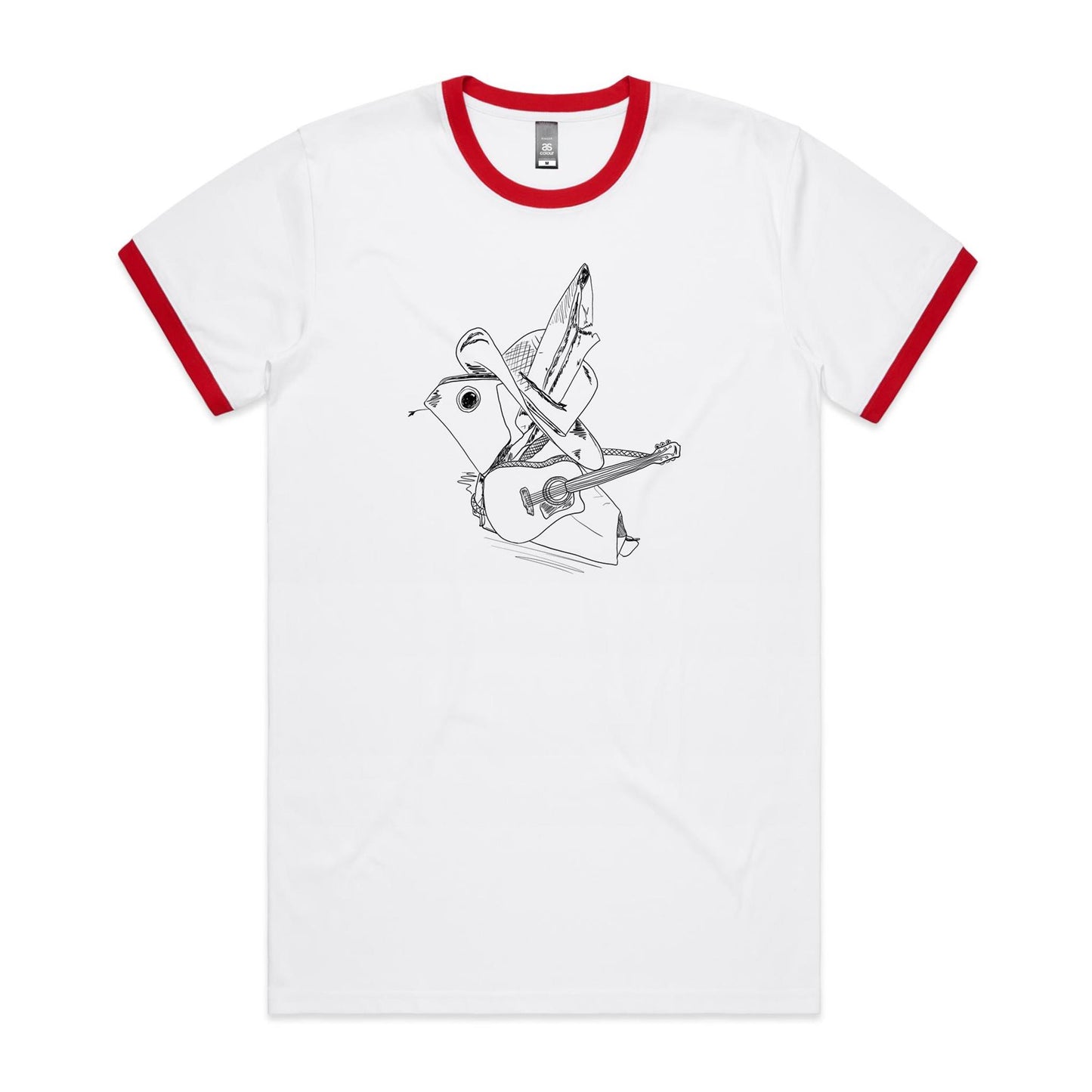 men’s ringer tee classic origami cowboy