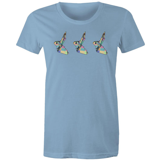 women’s tee origami patchwork rabbits