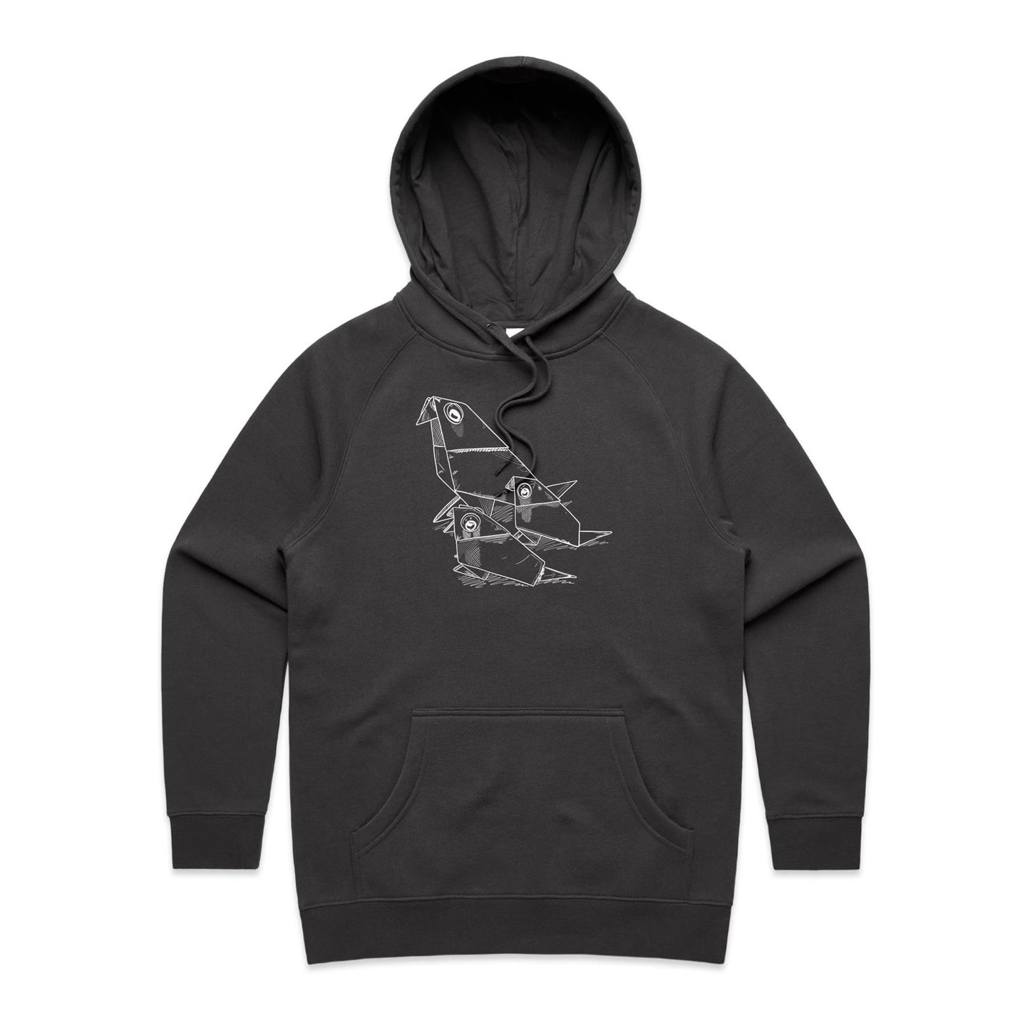 women’s hoodie origami bird family