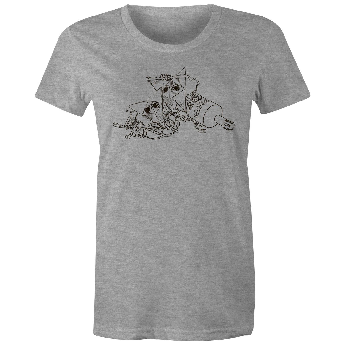 women’s tee origami fox party
